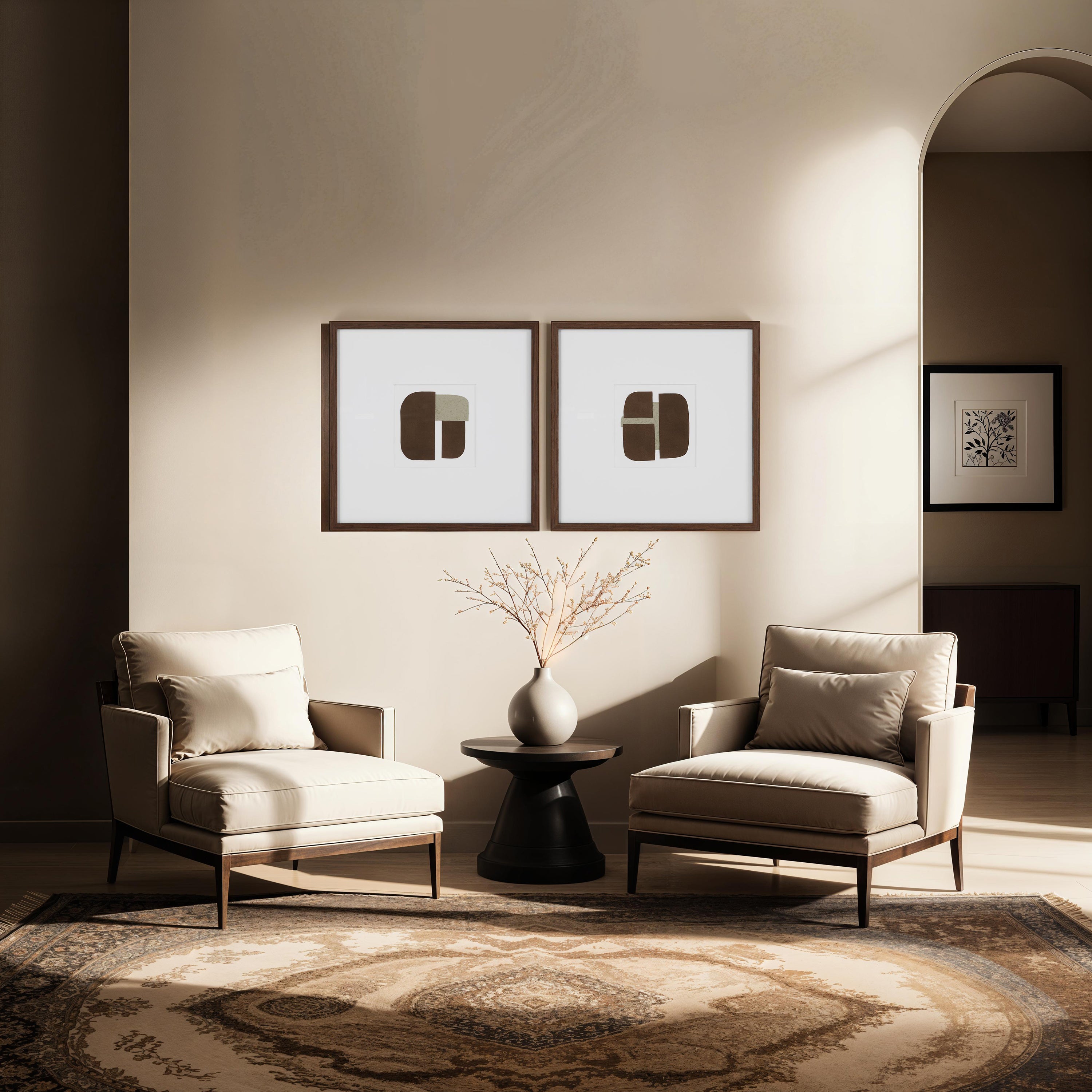 Edge 24.0" Wide Wall Decor, Printed Artwork (2 Piece Set) - Lifestyle Image - W6779