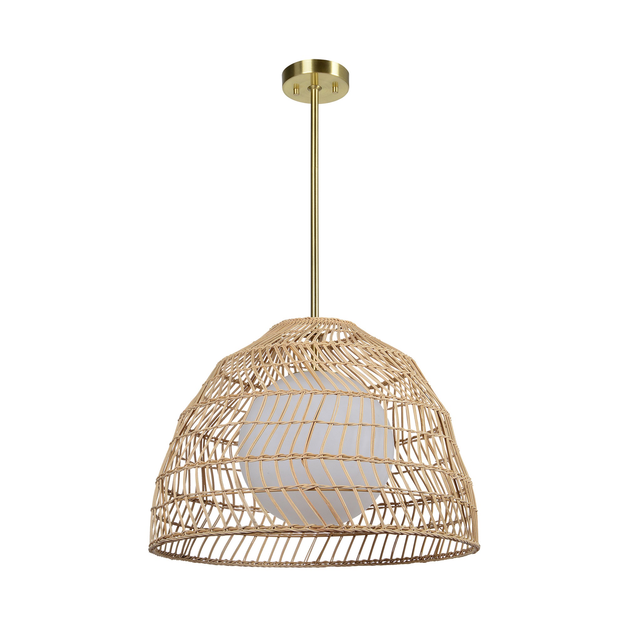 Palm 14" Length Ceiling Fixture, Brown - Angle Image - LPC4455