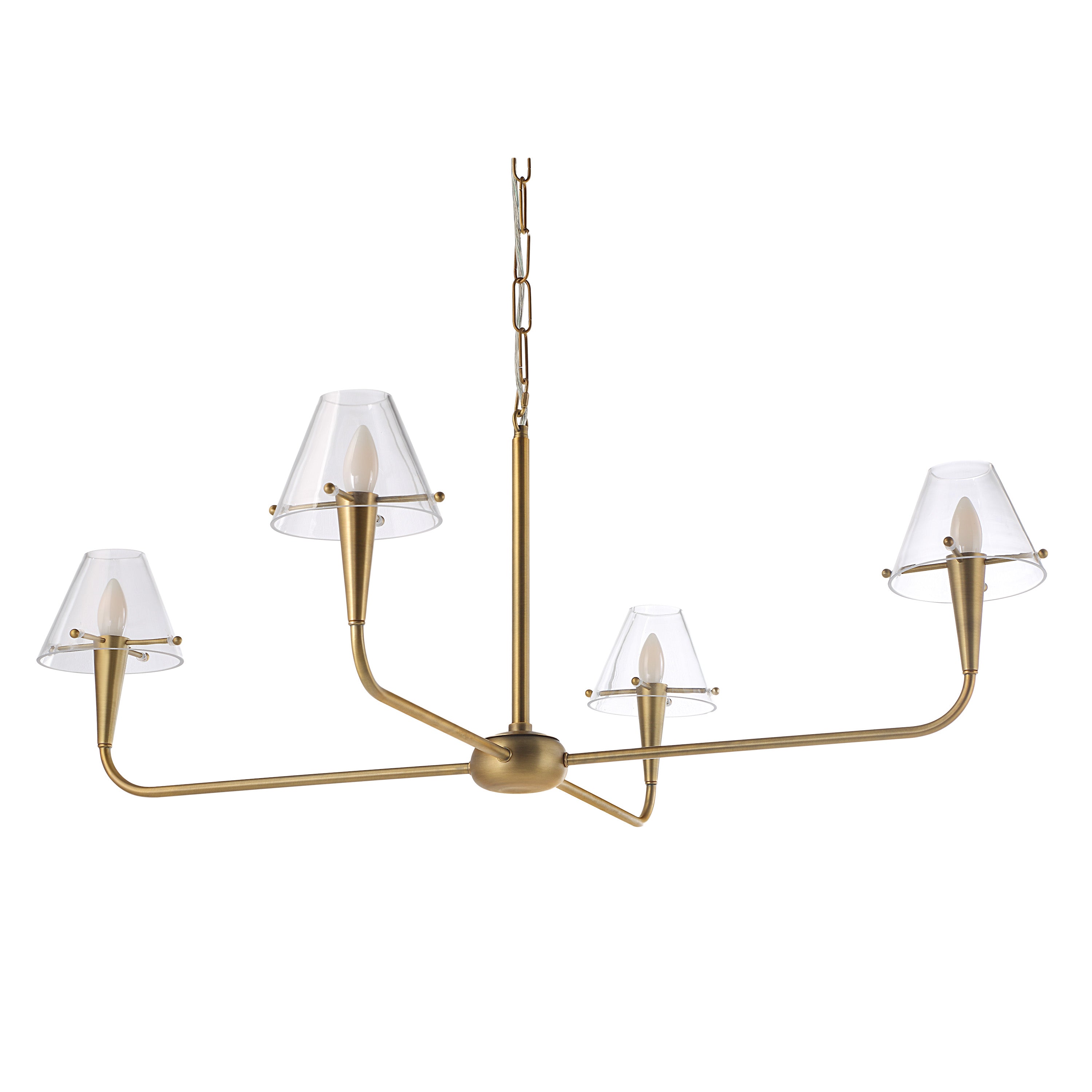 Maite 78" Height Ceiling Fixture, Plated Dark Antique Brushed Brass - Detail Image - LPC4498