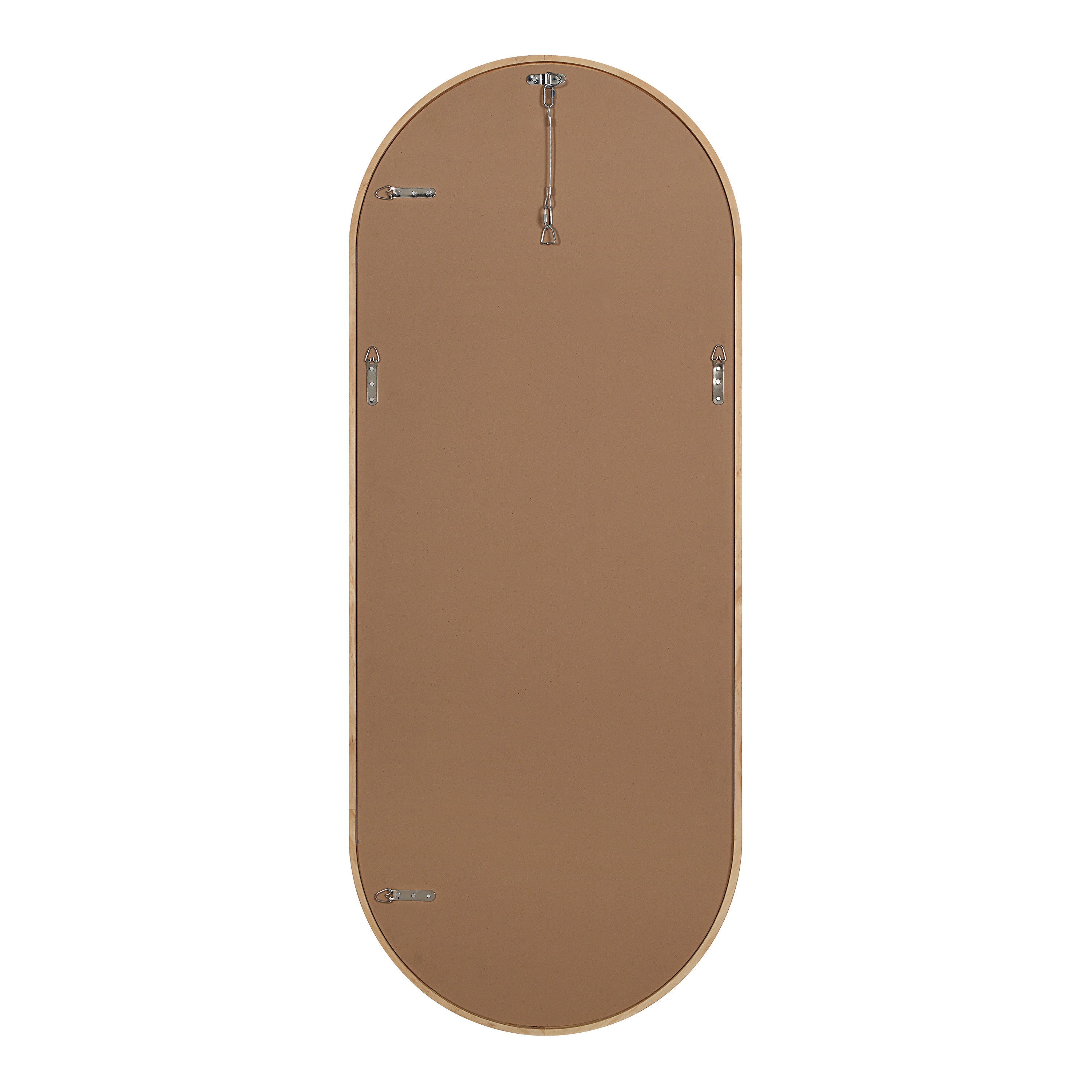 Pudino 60" H x 24" W Wall Mirror, Brown - Backing Image - MT2717