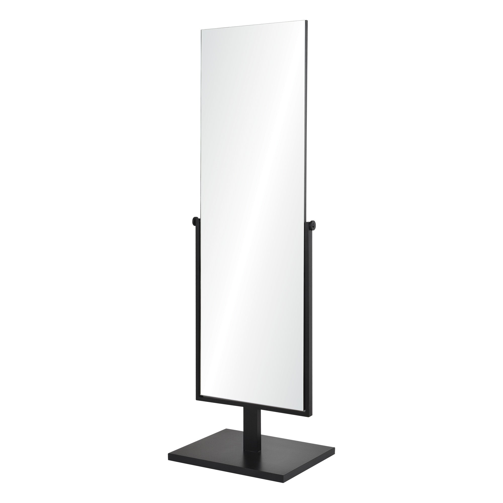Samira 61" Tall Rectangle Full Length Mirror, Black - Angle Image - MT2540