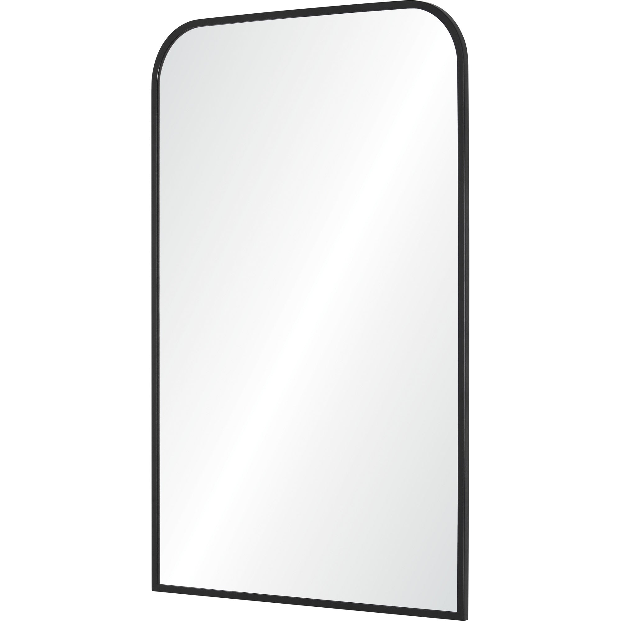 Jackline 36" Tall Rectangle Wall Mirror, Black - Angle Image - MT2511