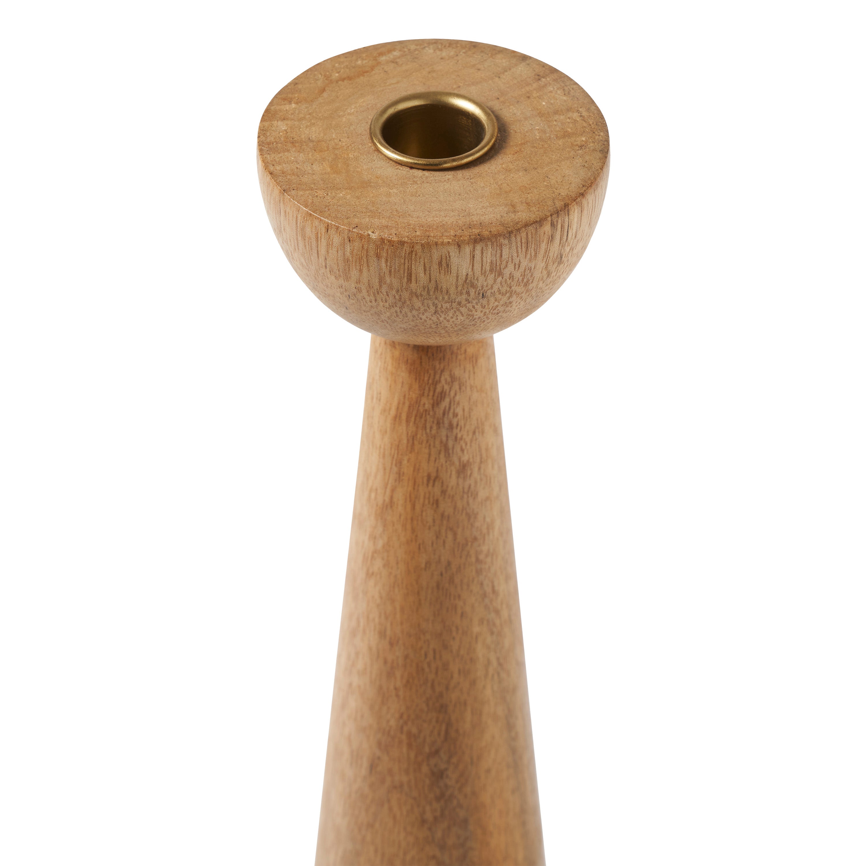 Laurier Candle Holder, Light Brown - Detail Image - CAN186