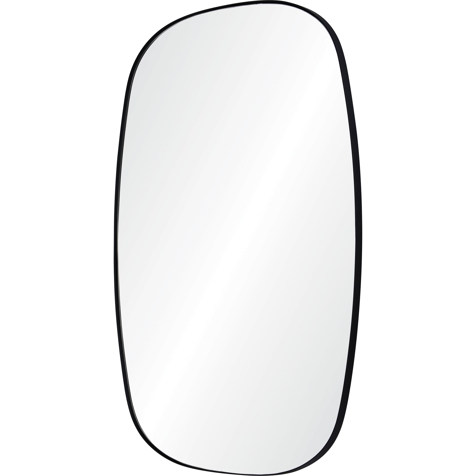 Bergen 36" Tall Rectangle Wall Mirror, Black - Angle Image - MT2449