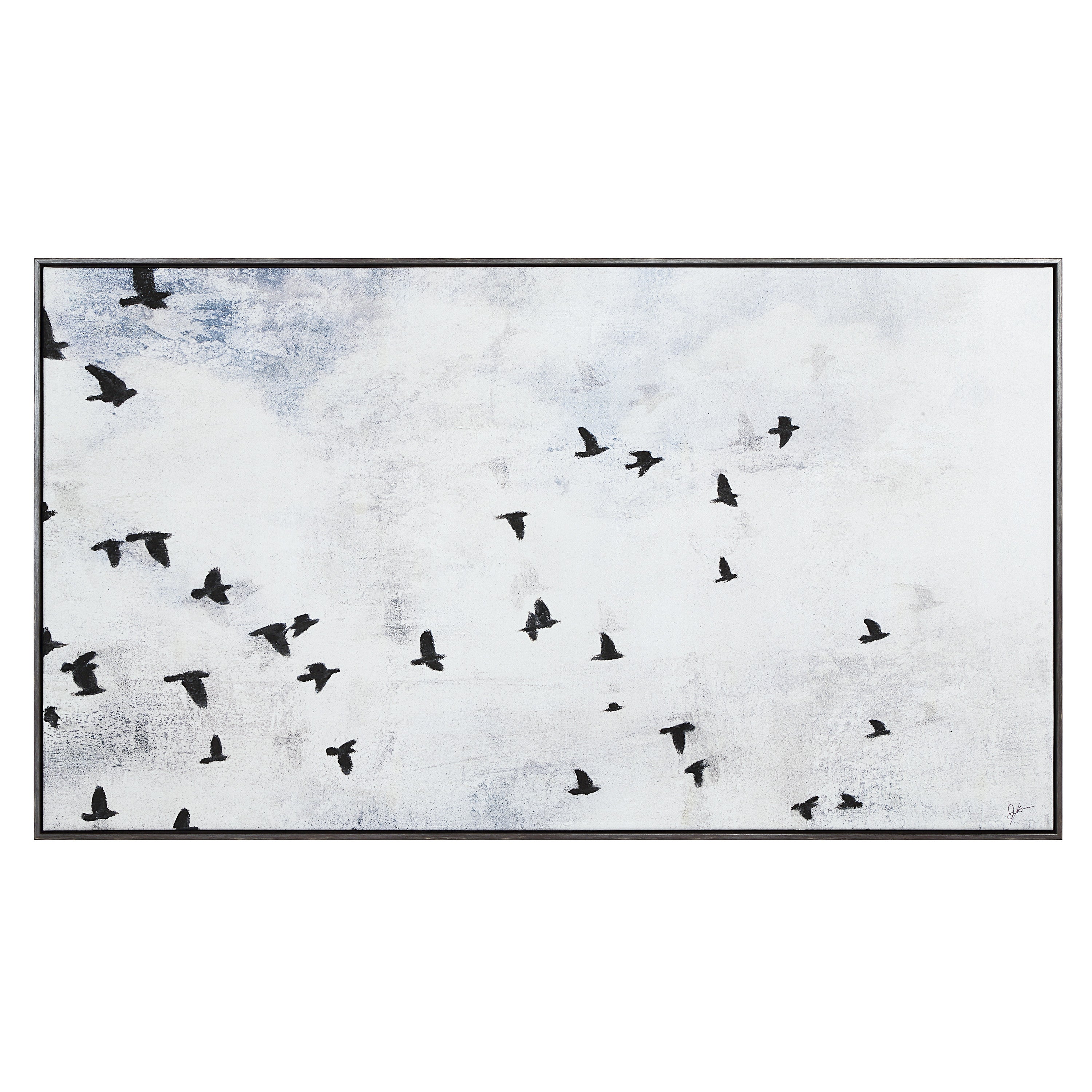 Paz 30" H x 55" W Canvas Art, Blue - Main Image - OL2219
