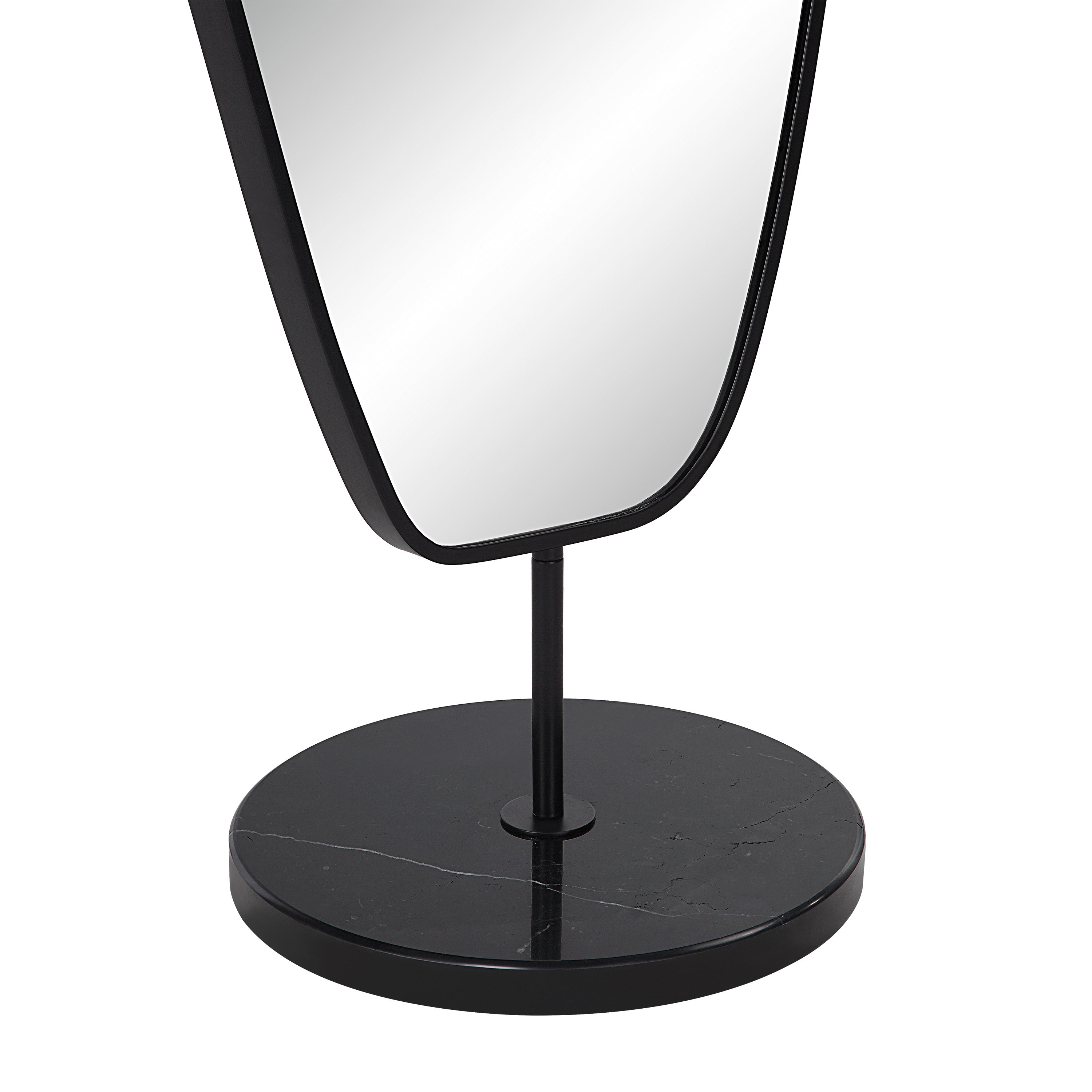 Arlon 70" Tall Irregular Mirror, Matte Black - Detail Image - MT2636