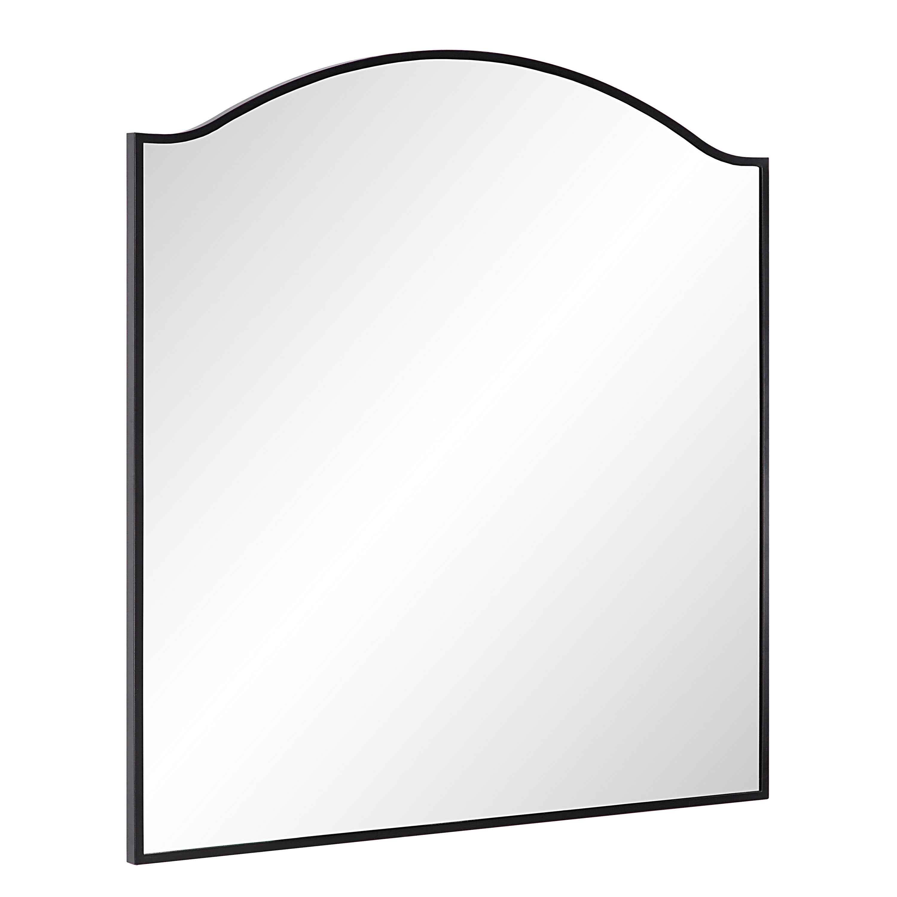 Bandon 40" Tall Arch Wall Mirror, Black - Angle Image - MT2642