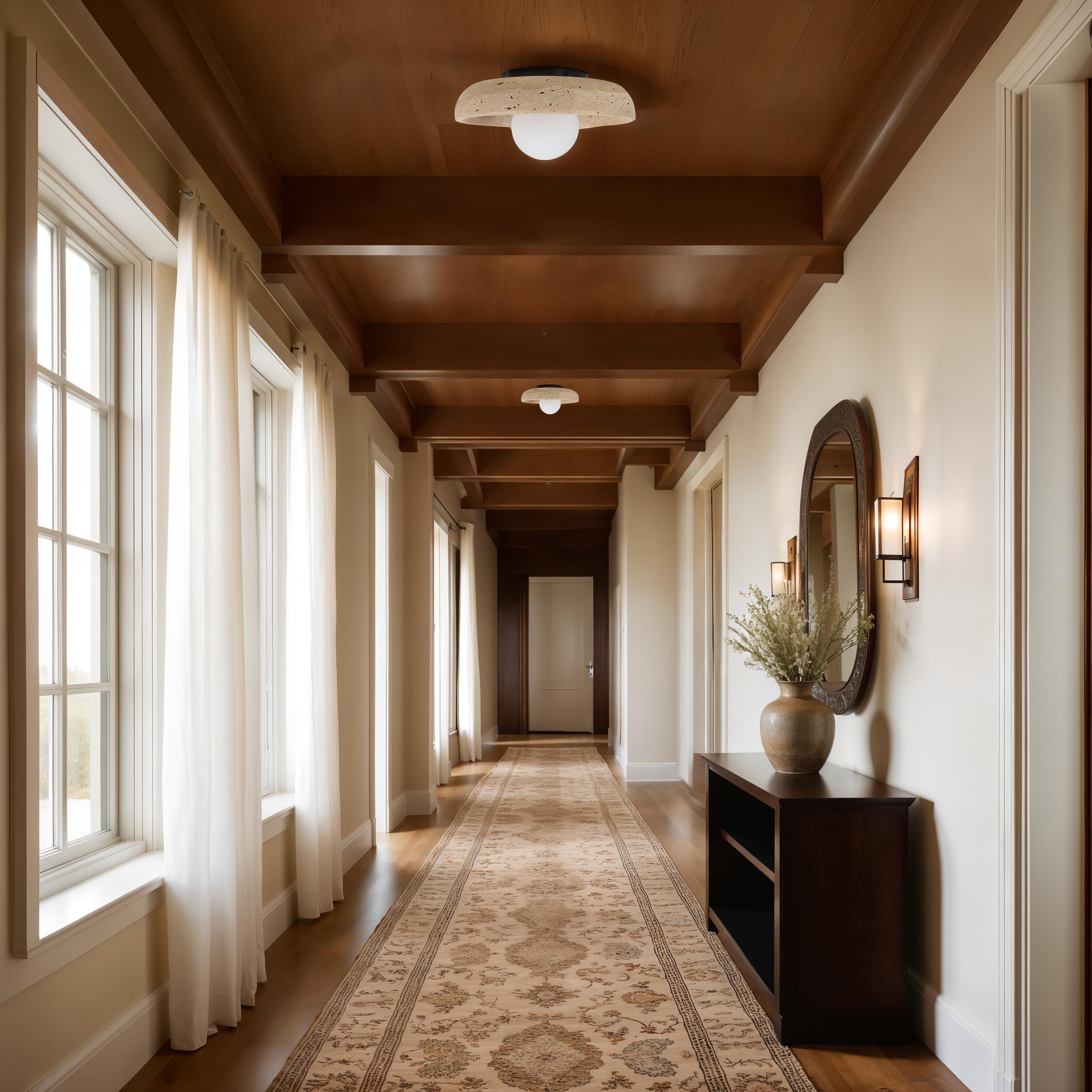 Myrtos 4.92" Height Wall Sconce, Beige - Lifestyle Image - WS155
