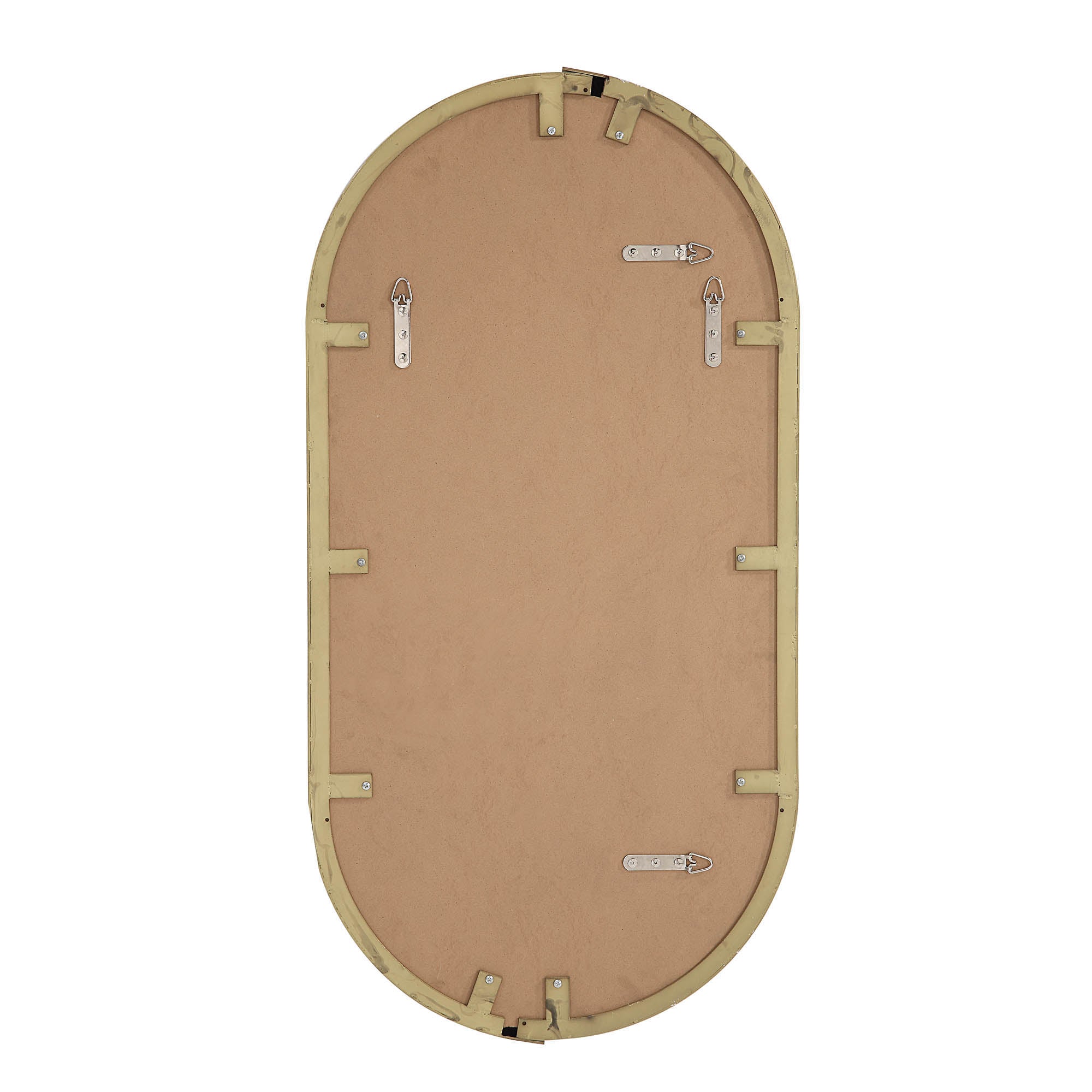 Aleah 40" Tall Oval Wall Mirror, Yellow - Backing Image - MT2537