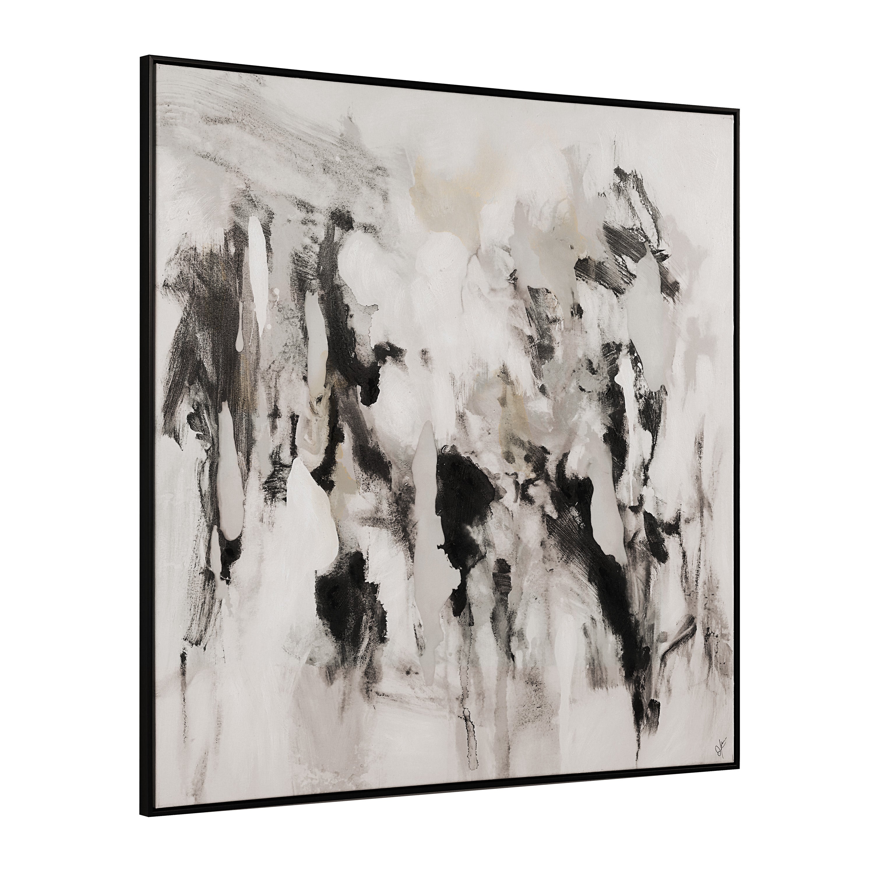 Celba 45" H x 45" W Canvas Art, White - Angle Image - OL2201