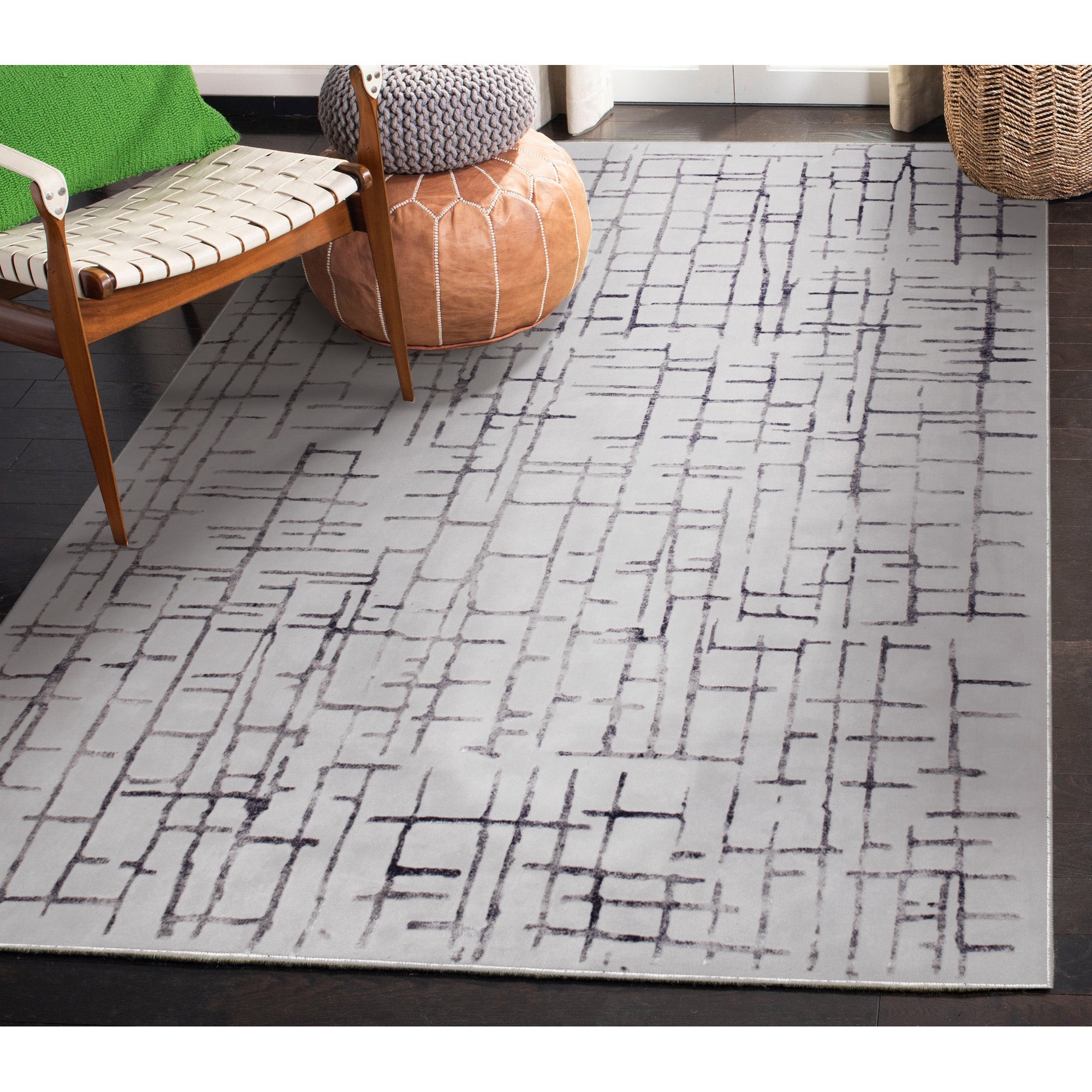 Ariella 3x5 Power loomed Indoor Rug, Grey - Lifestyle Image - RARI-20079-35