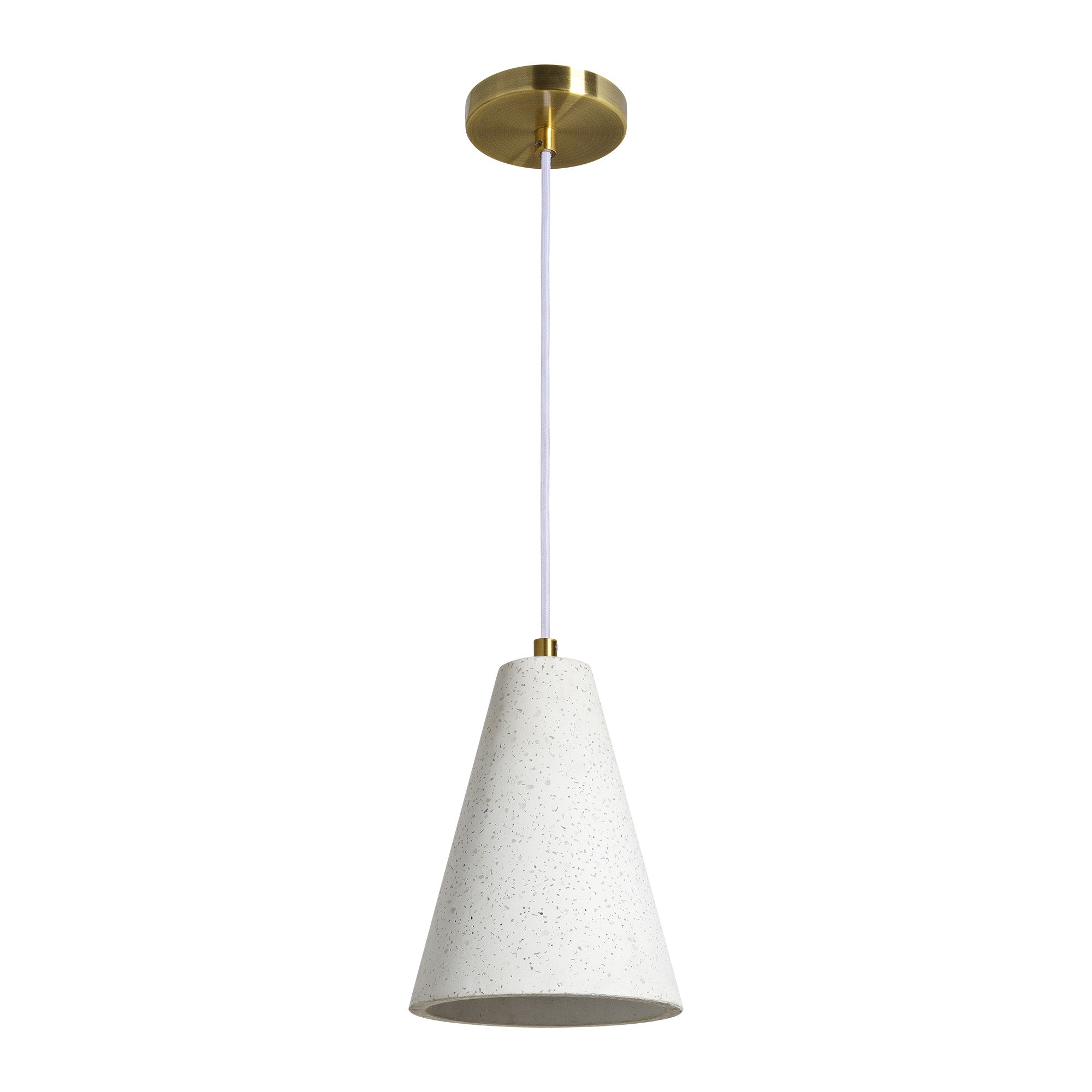 Paula 10" Length Ceiling Fixture, Off-White With Speckles - Angle Image - LPC4440