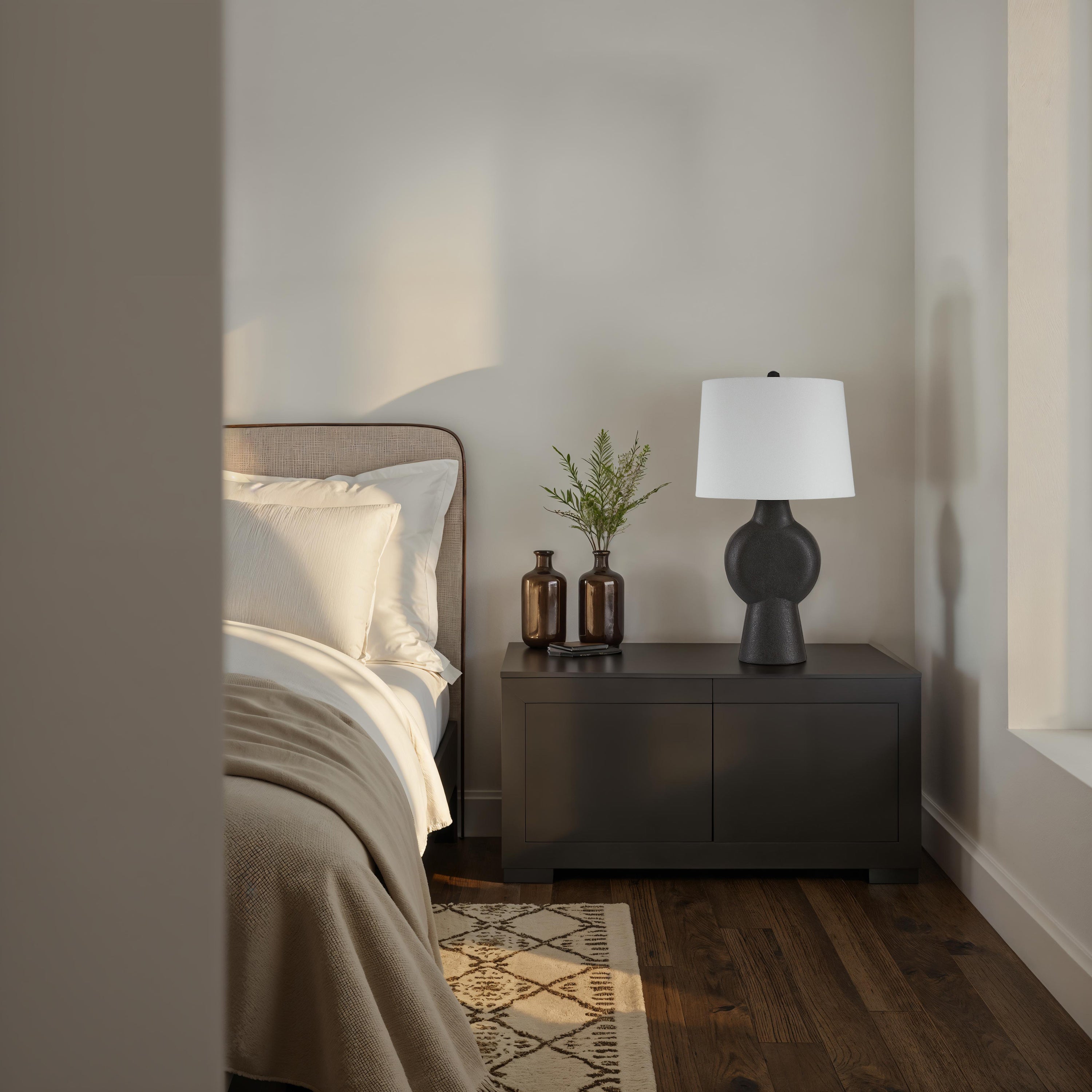 Fierra 30.0" Height Table Lamps, Stone Black - White Label Lifestyle Image - LPT1382EV