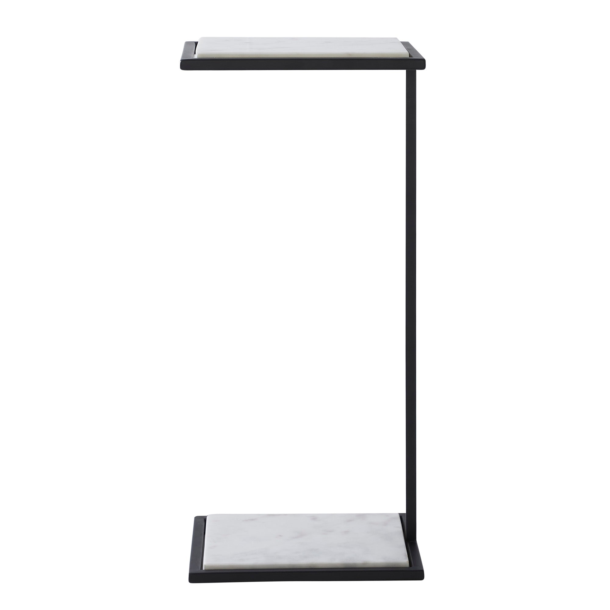 Danica Indoor Steel Table, Matte Black - Angle Image - TA458