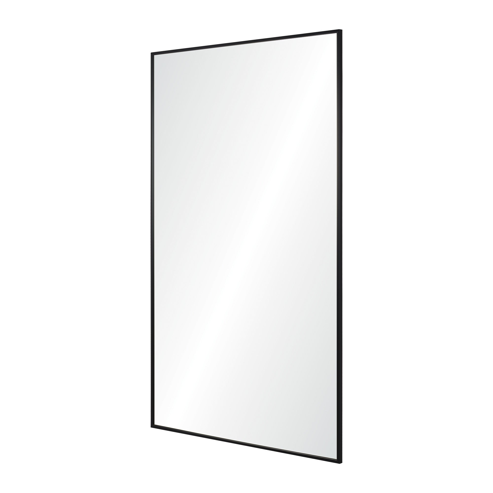 Amara 45" Tall Rectangle Wall Mirror, Black - Angle Image - MT2548