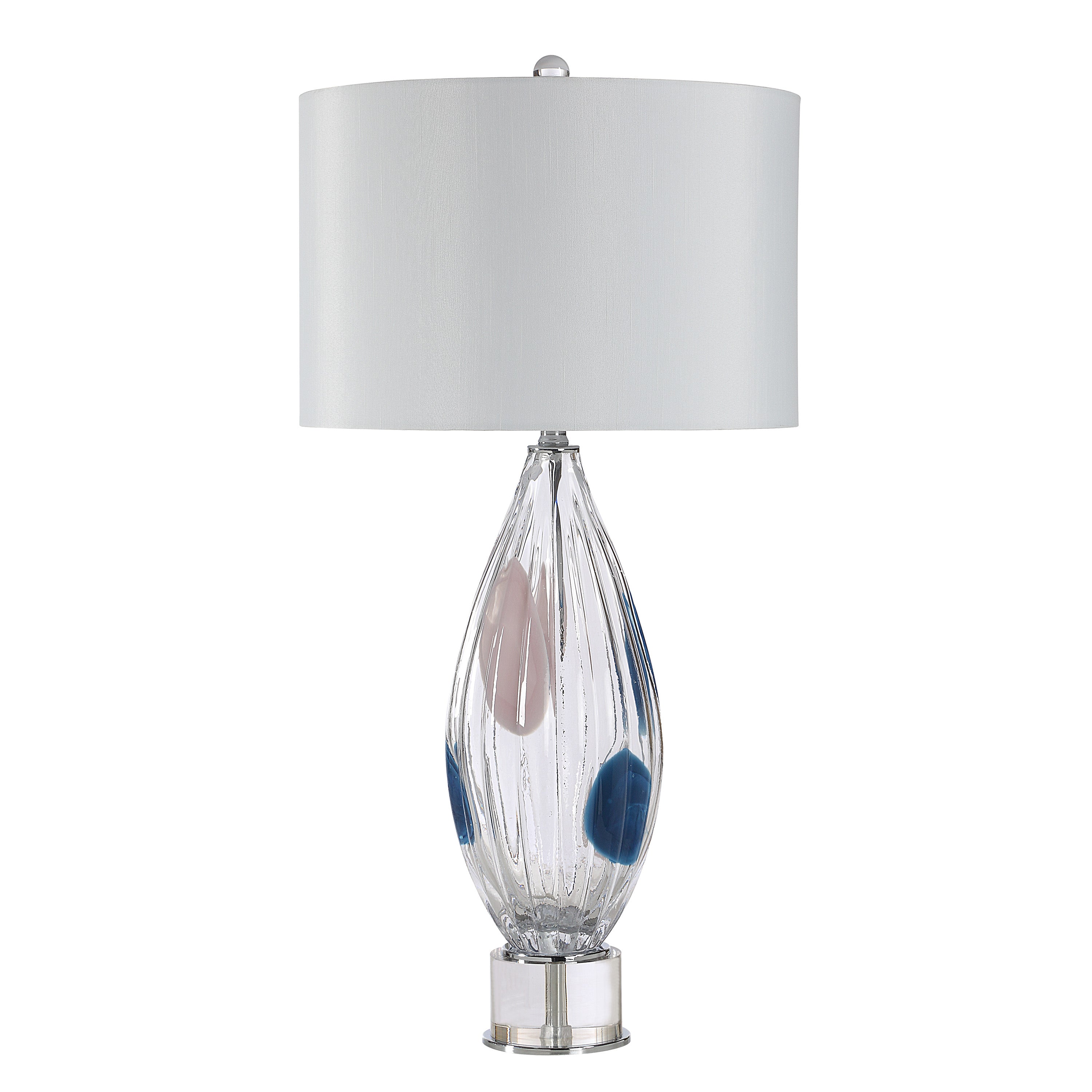 Luxor 30.0" Height Table Lamps, Clear And Blue - Angle Image - LPT1417EV