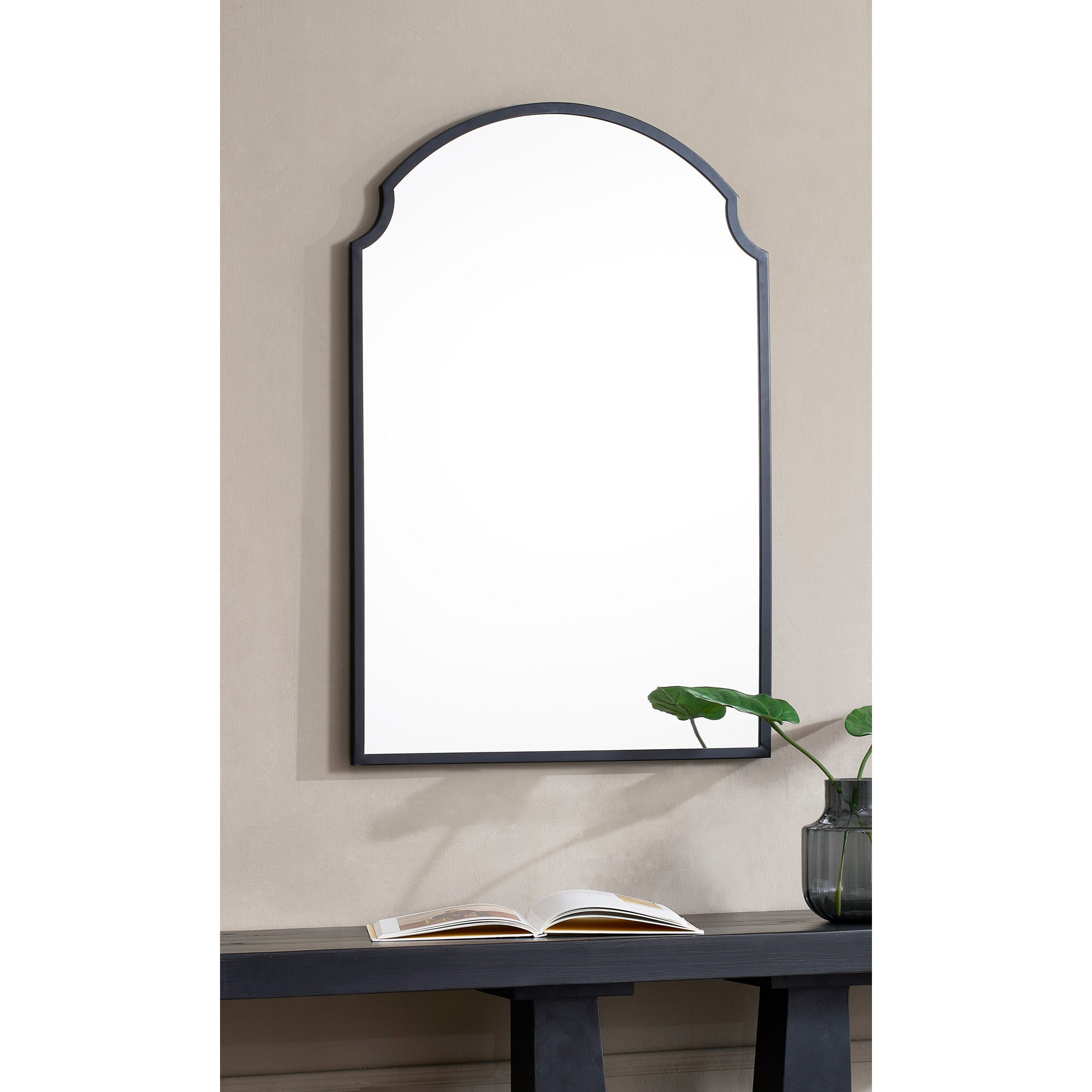 Asmara 36" Tall Irregular Wall Mirror, Black - Lifestyle Image - MT2542