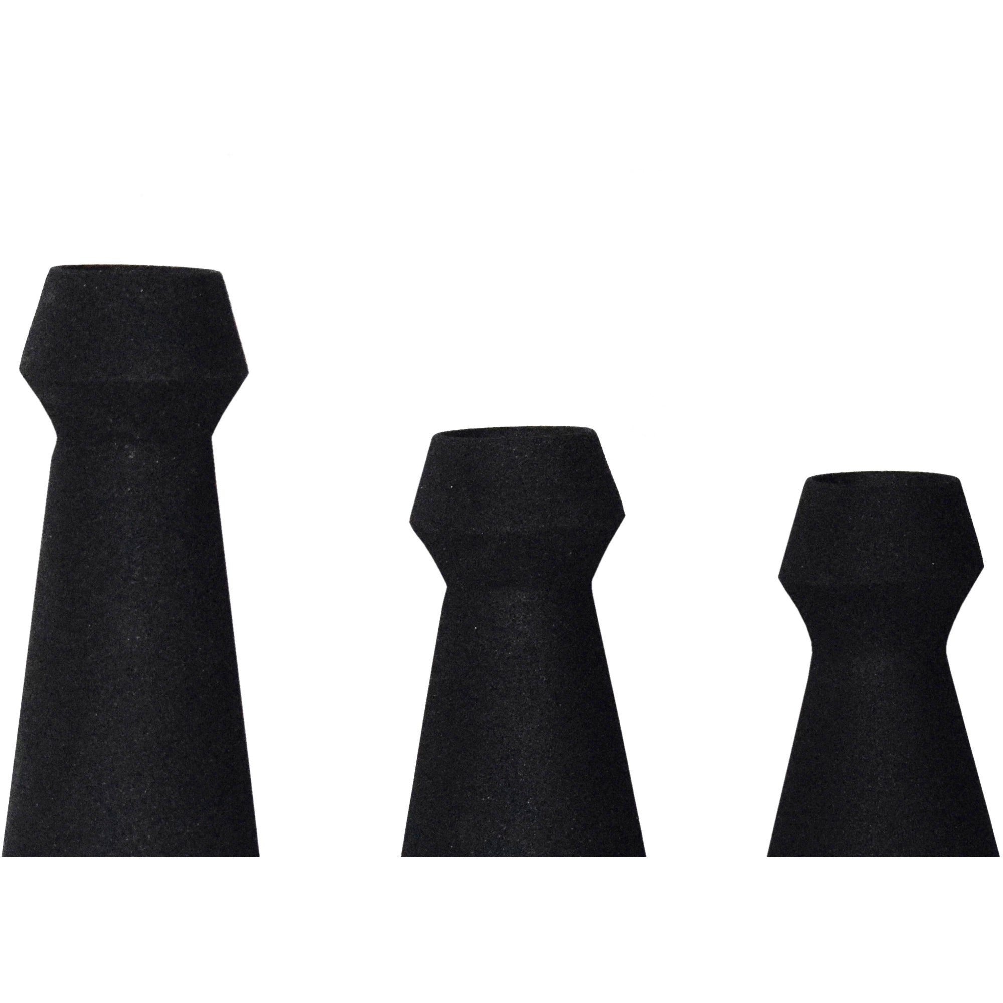 Granfeld Indoor Iron Vase, Matte Black - Detail Image - VAS198