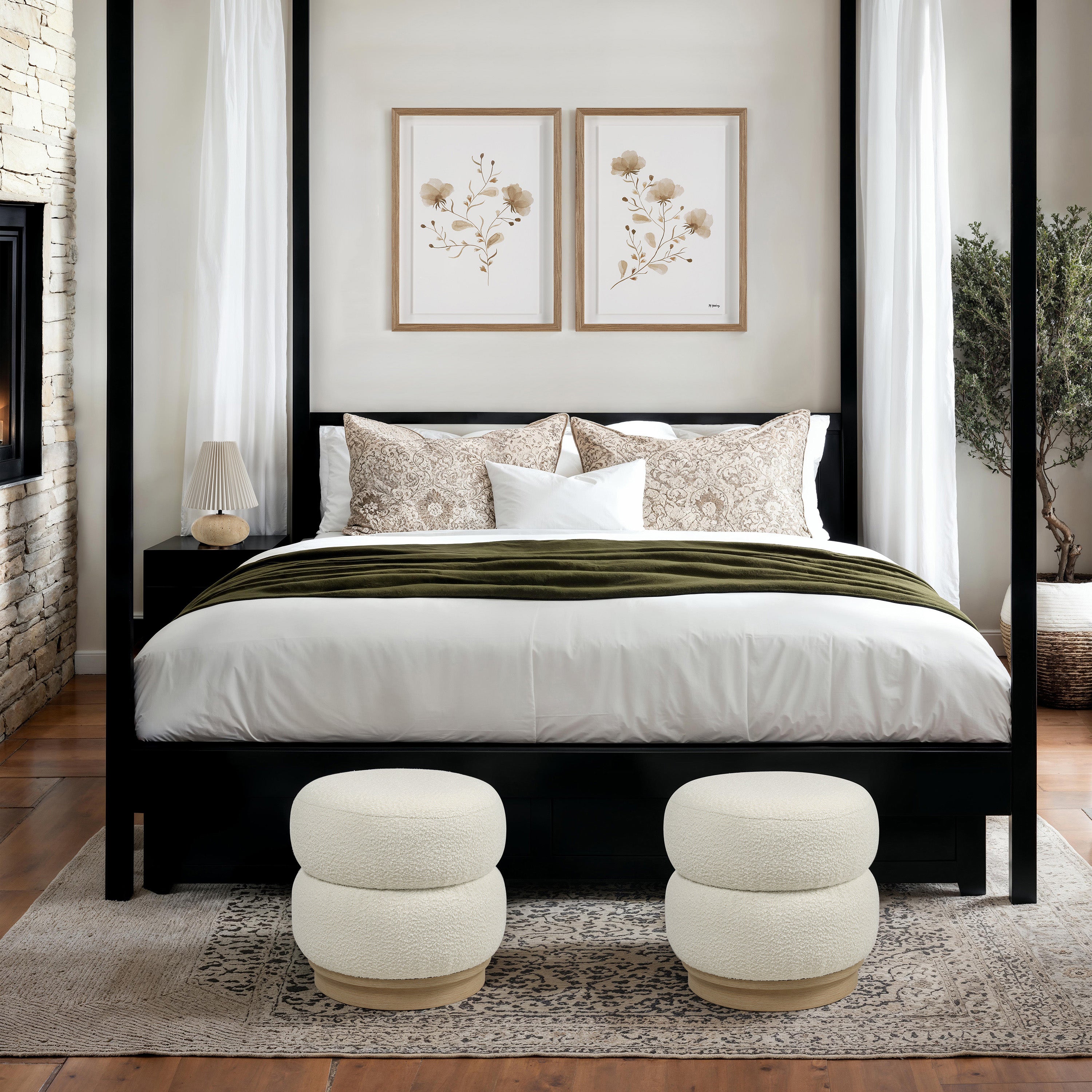 Miele 18.0" Height Ottoman - White Label Lifestyle Image - CHA115