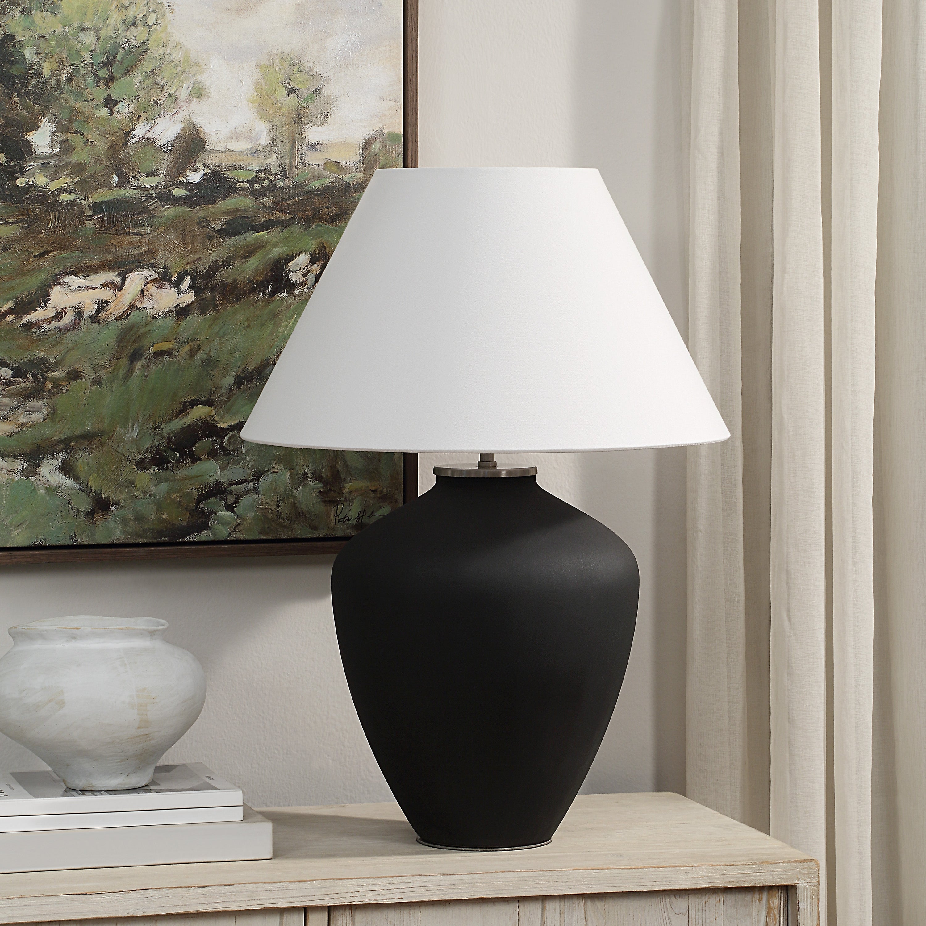 Jennie 27.5" Height Table Lamp, Black - Lifestyle Image - LPT1297
