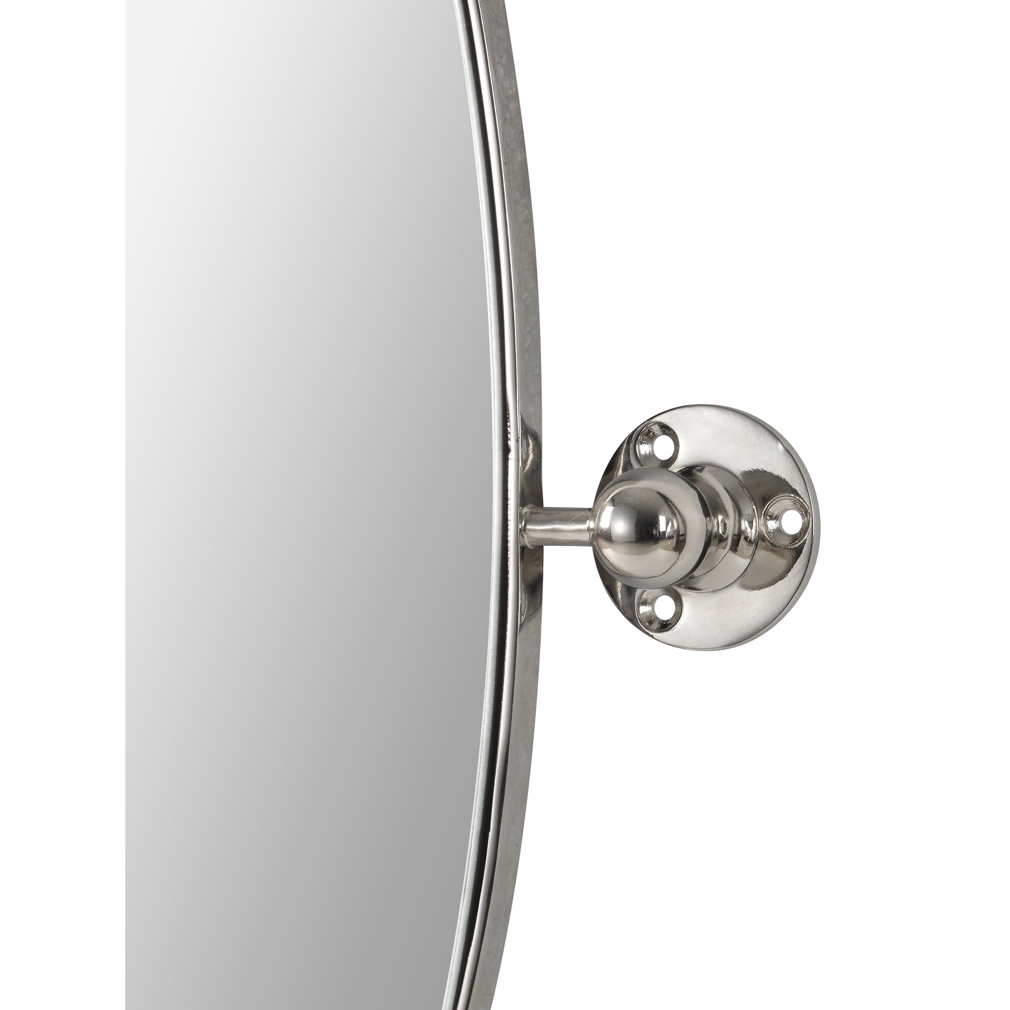 Azalea 24" Tall Oval Wall Mirror, Grey - Detail Image - MT2353