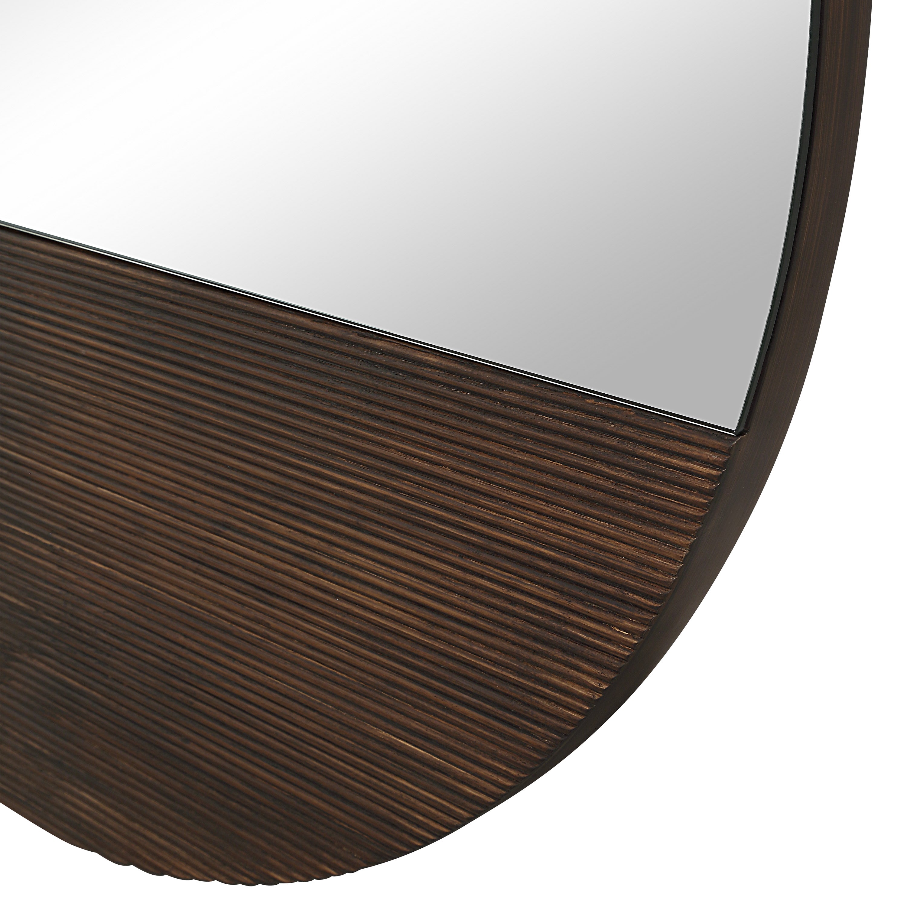 Ronda 47.25" H x 47.25" W Wall Mirror, Brown - Detail Image - MT2705