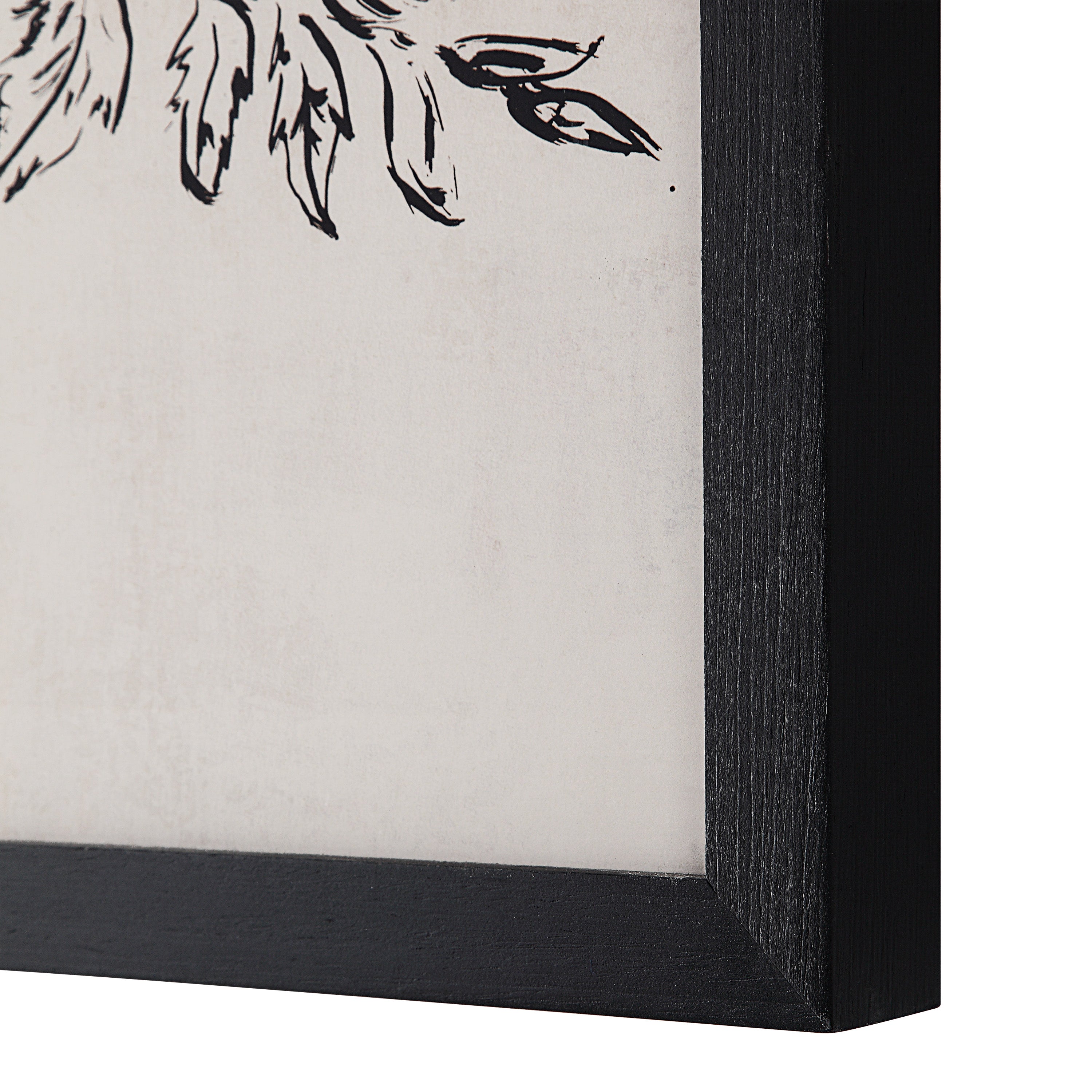 Basset 18" Wide Wall Art with Wood Frame, Painted Black - Additional Image 2 - PA0041
