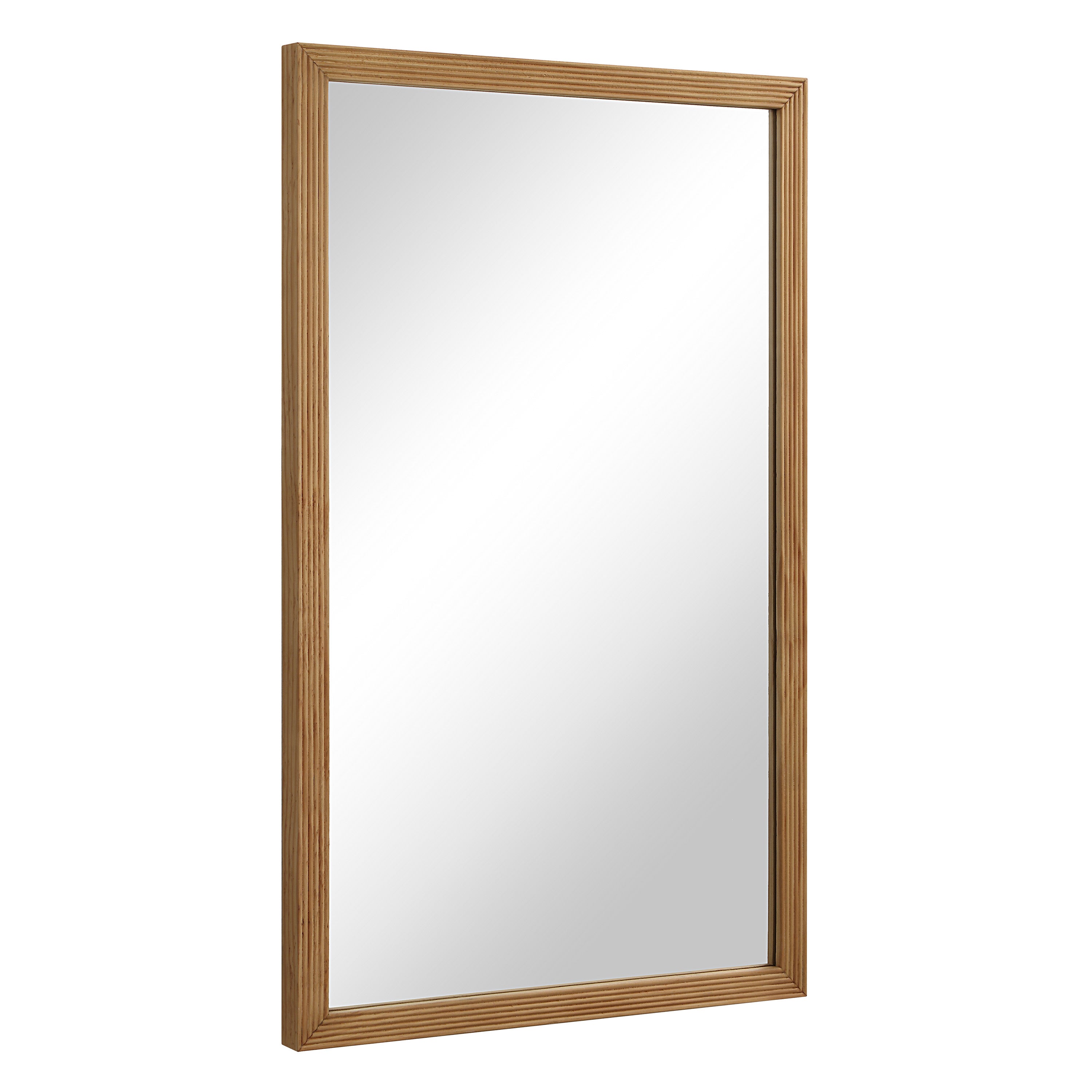 Salia 40" H x 24" W Wall Mirror, Brown - Angle Image - MT2708