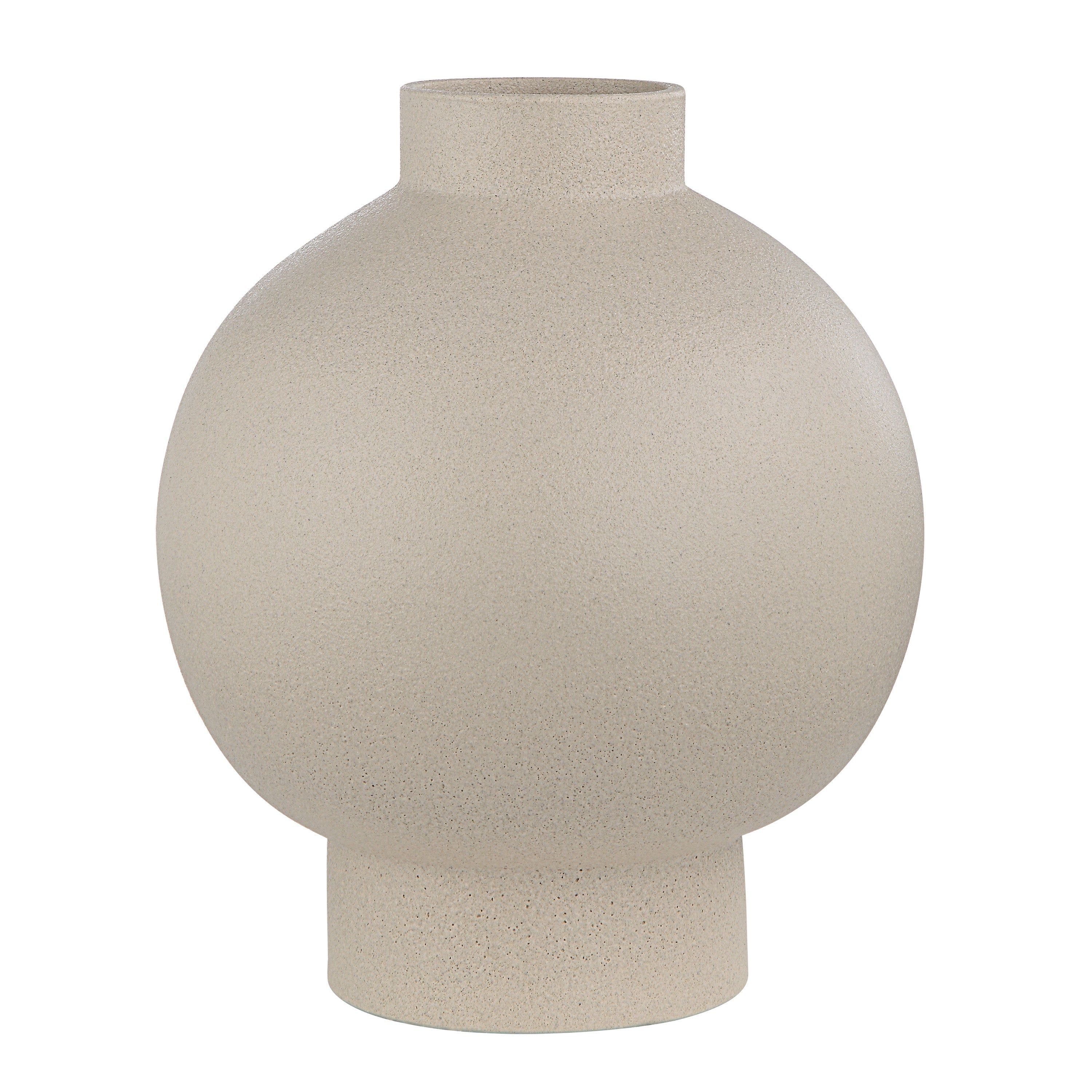 Lamoureux Indoor Ceramic Vase, Textured Matte Ivory - Main Image - VAS259