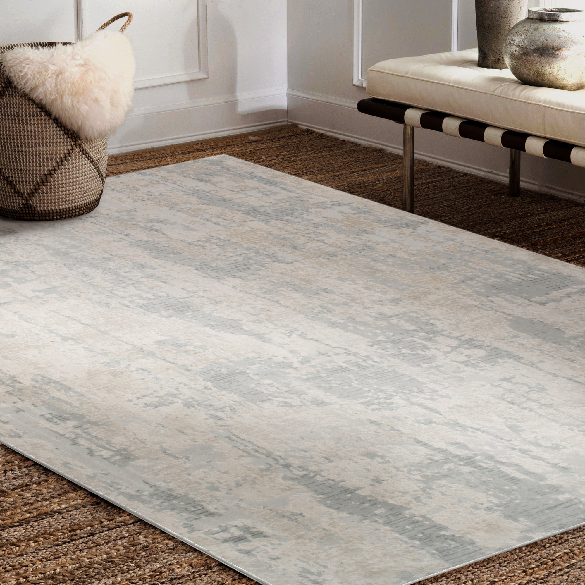 Ariella 3x5 Power loomed Indoor Rug, Cream - Additional Image 3 - RARI-18642-35