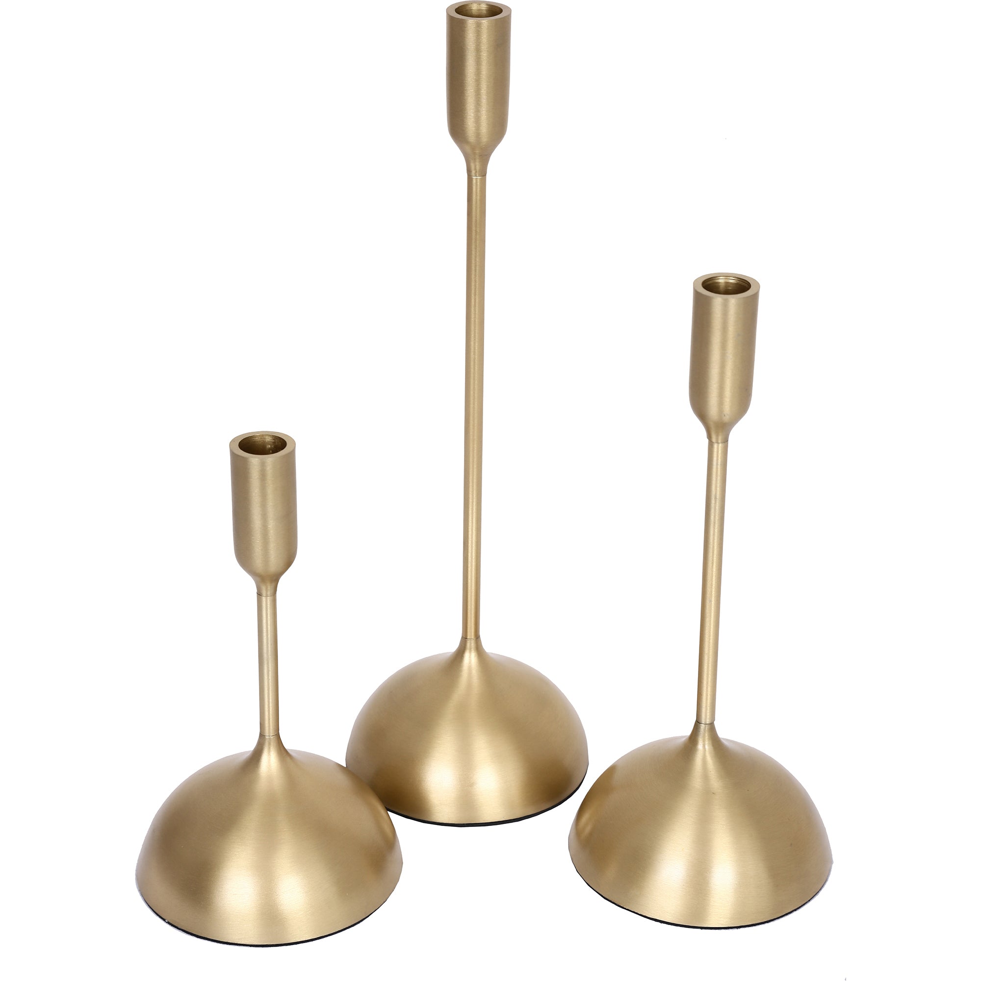 Ferris Indoor Aluminum Candle Holder, Gold - Angle Image - CAN158