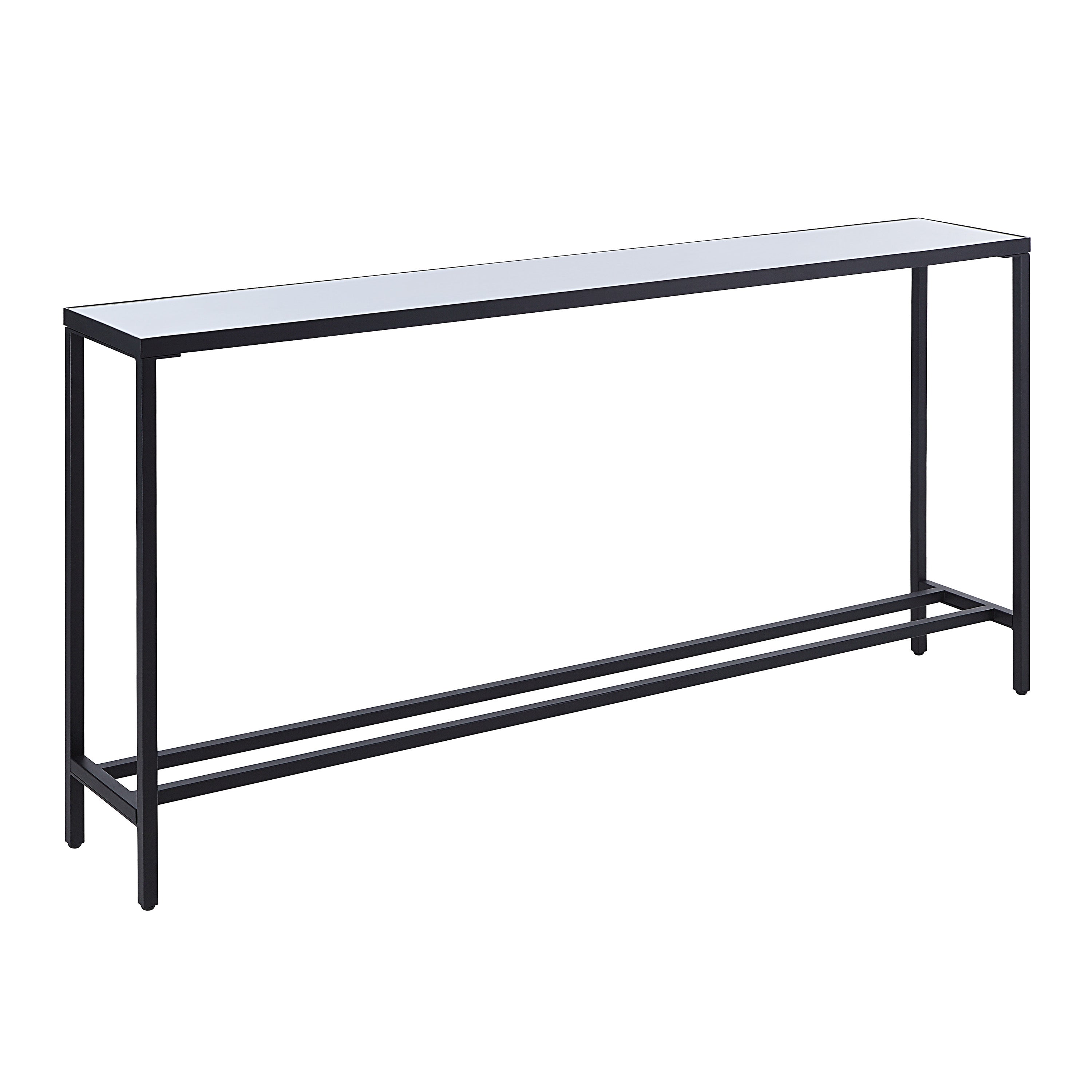 Bodin Indoor Iron Console Table, Matte Black - Angle Image - TA476