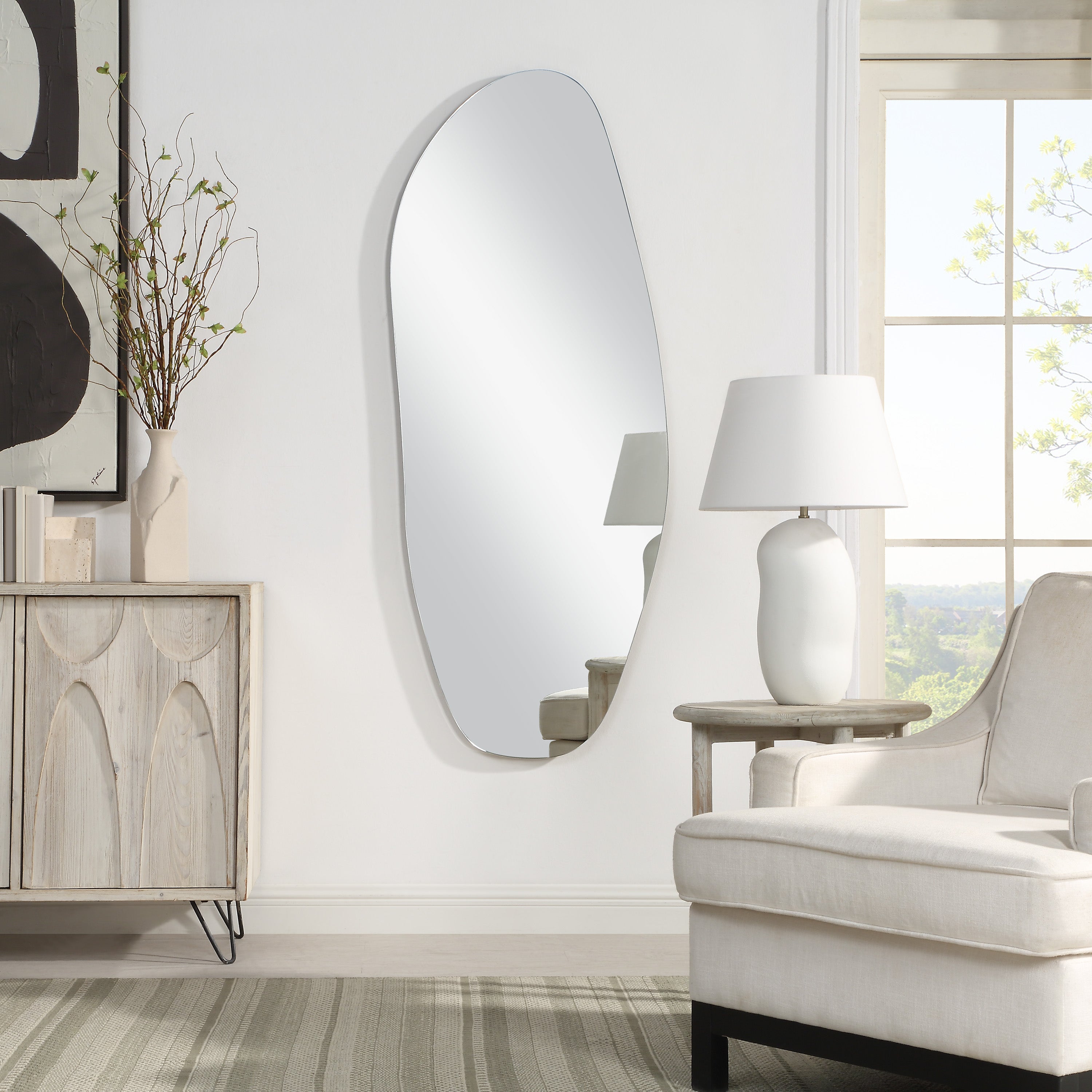 Erice 65" H x 25.5" W Wall Mirror, Grey - Lifestyle Image - MT2703