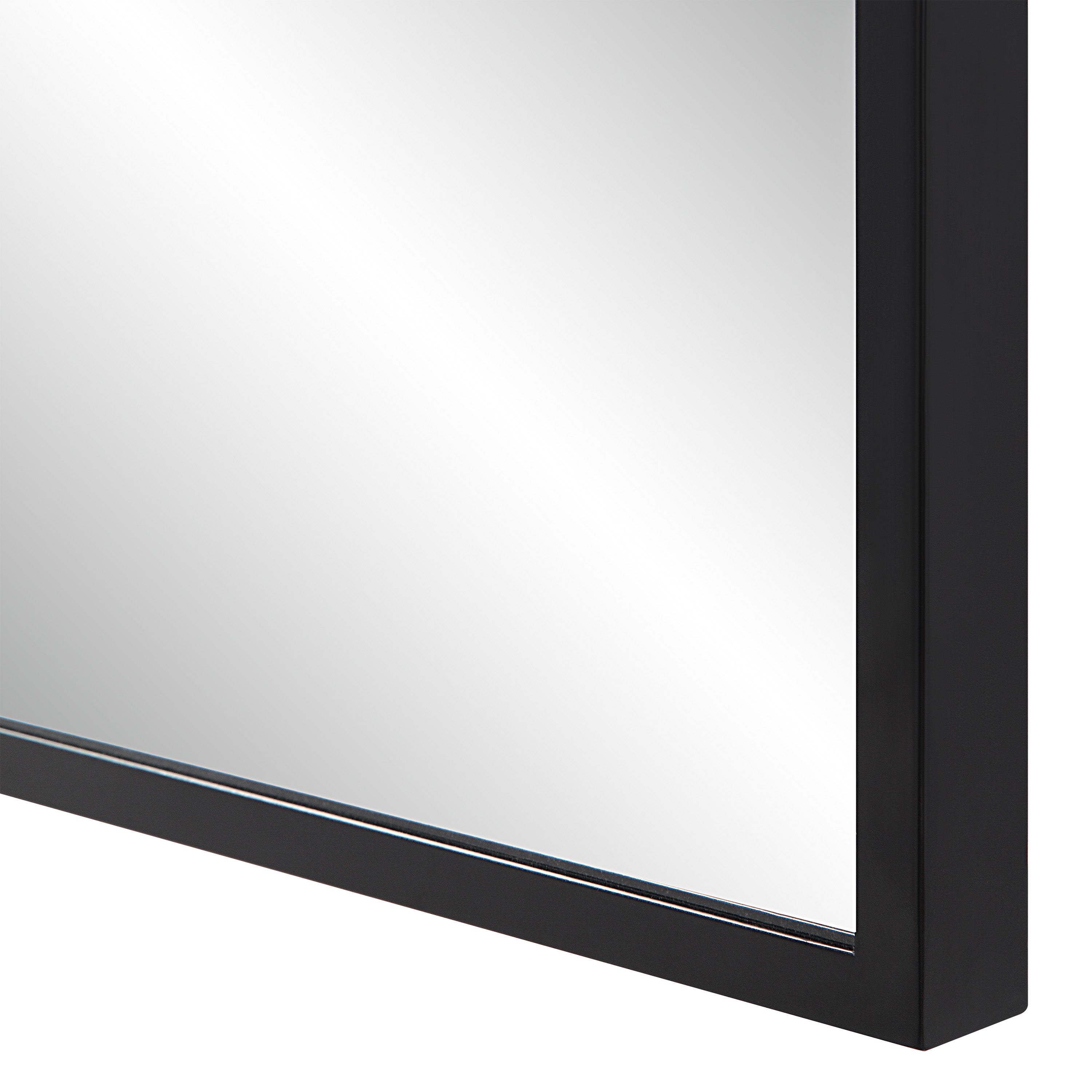 Balina 72" Tall Rectangular Arch Mirror, Matte Black - Detail Image - MT2643