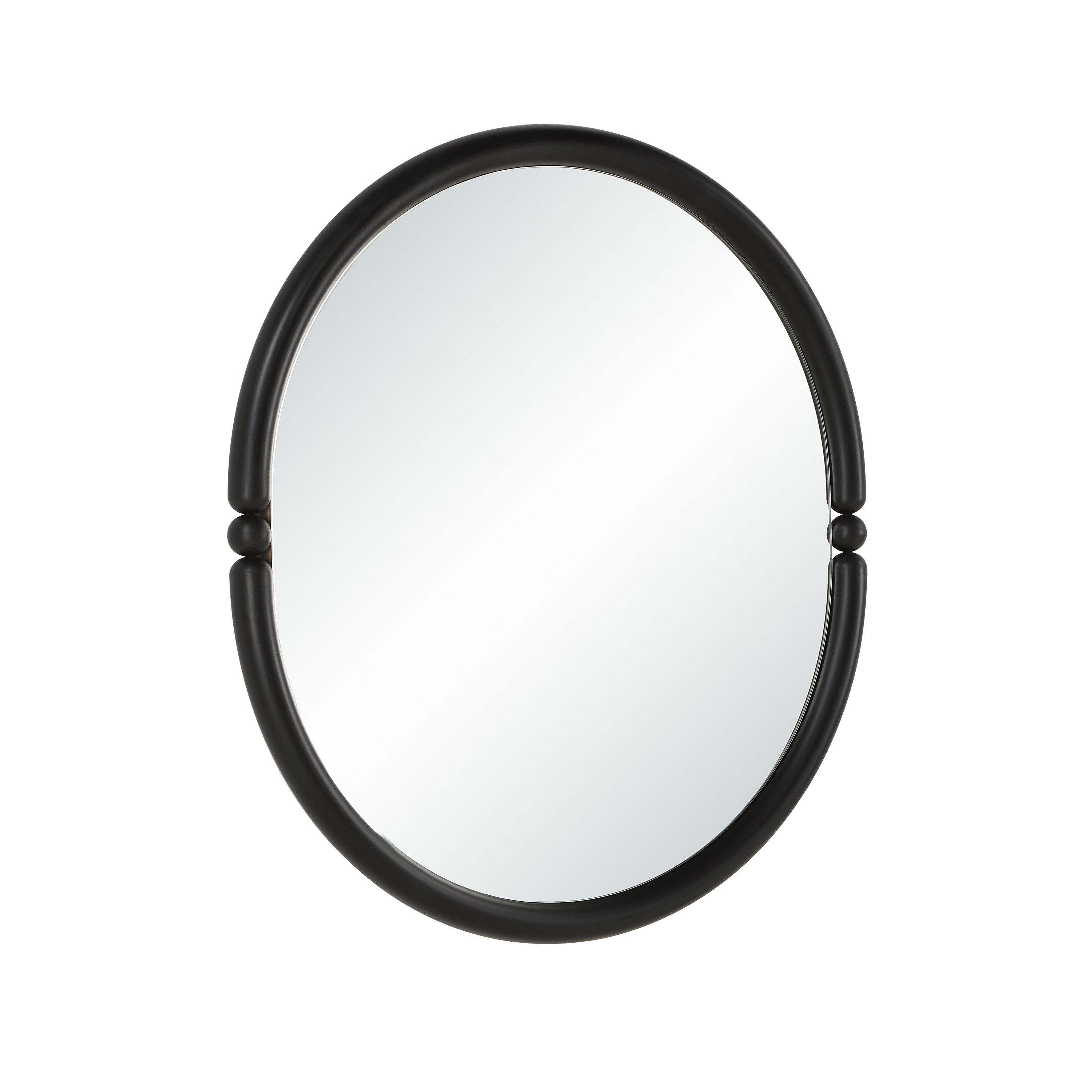 Ditto 40" H x 36" W Wall Mirror, Black - Angle Image - MT2757