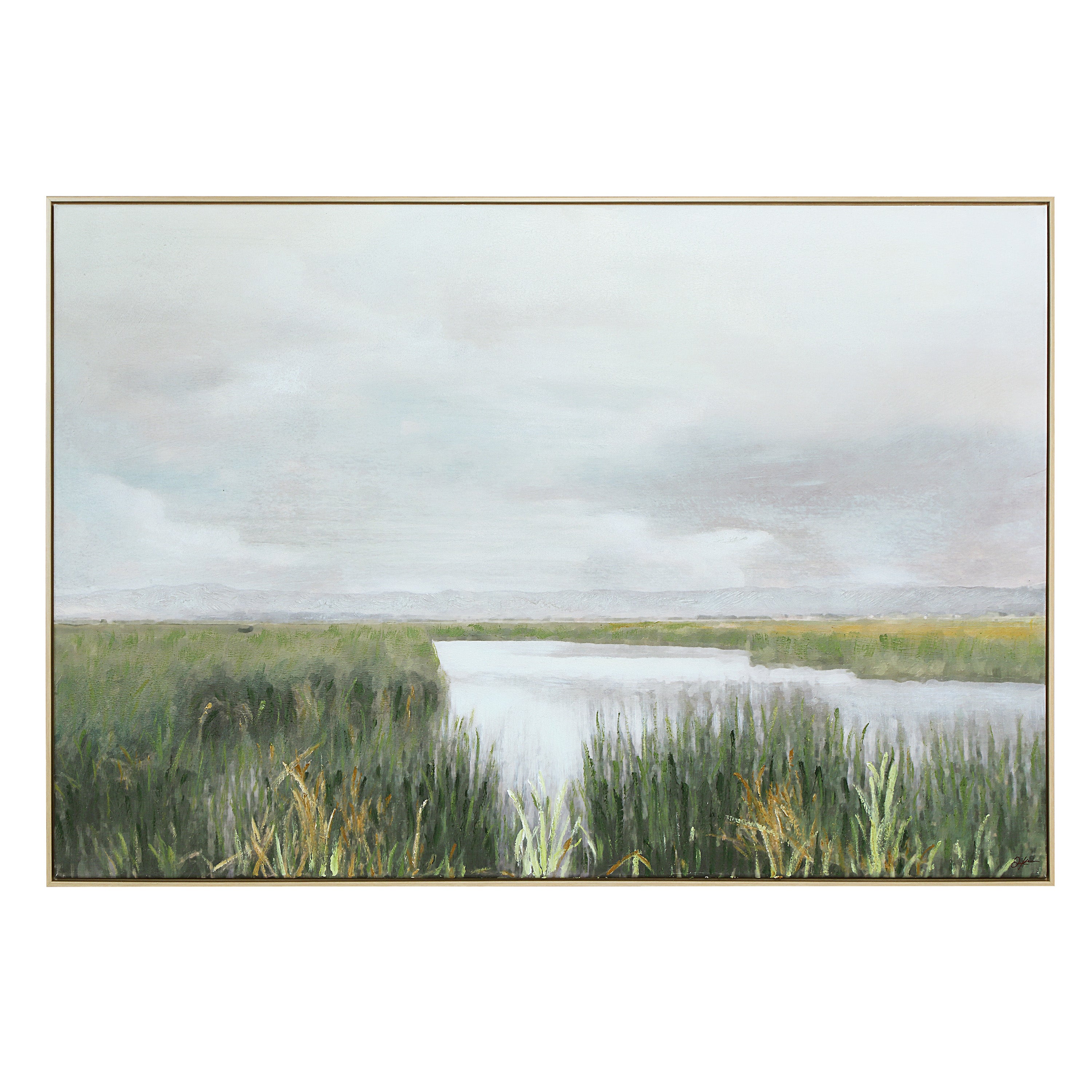 Tallow 40" H x 60" W Canvas Art, Green - Main Image - OL2199
