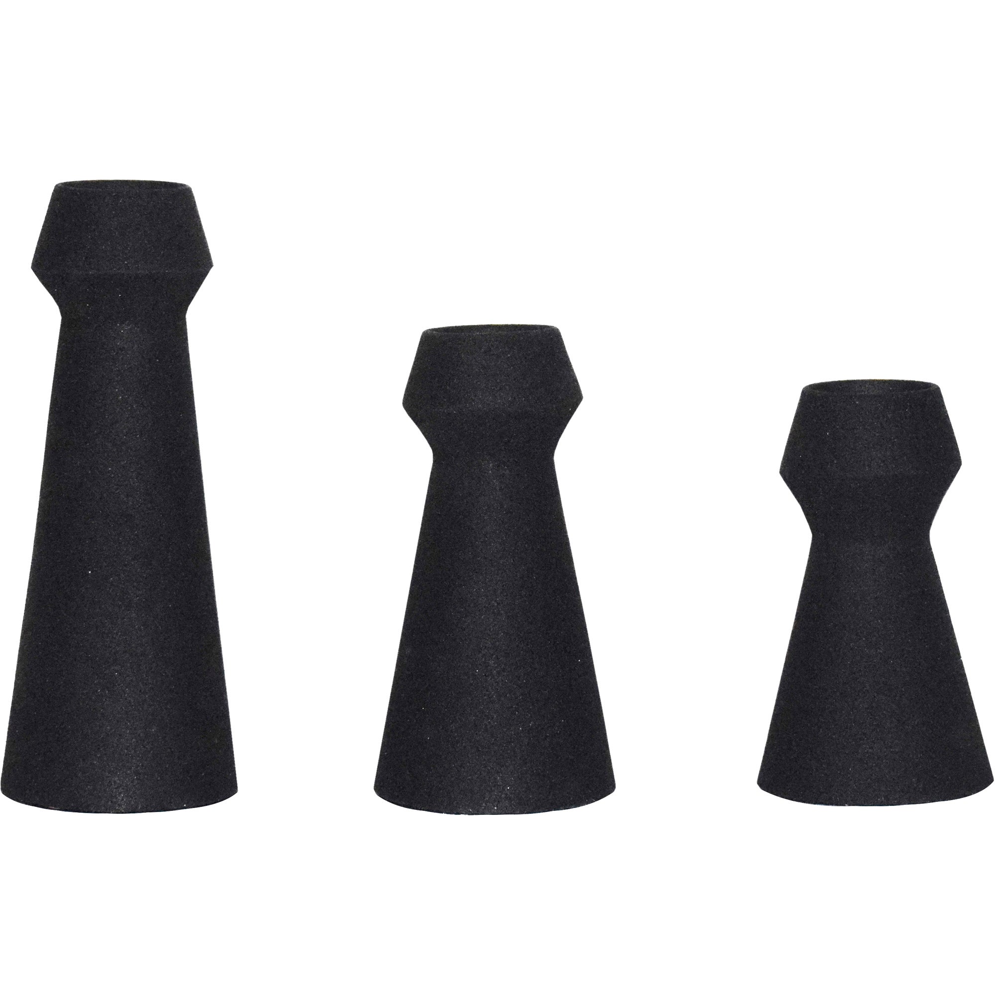 Granfeld Indoor Iron Vase, Matte Black - Angle Image - VAS198