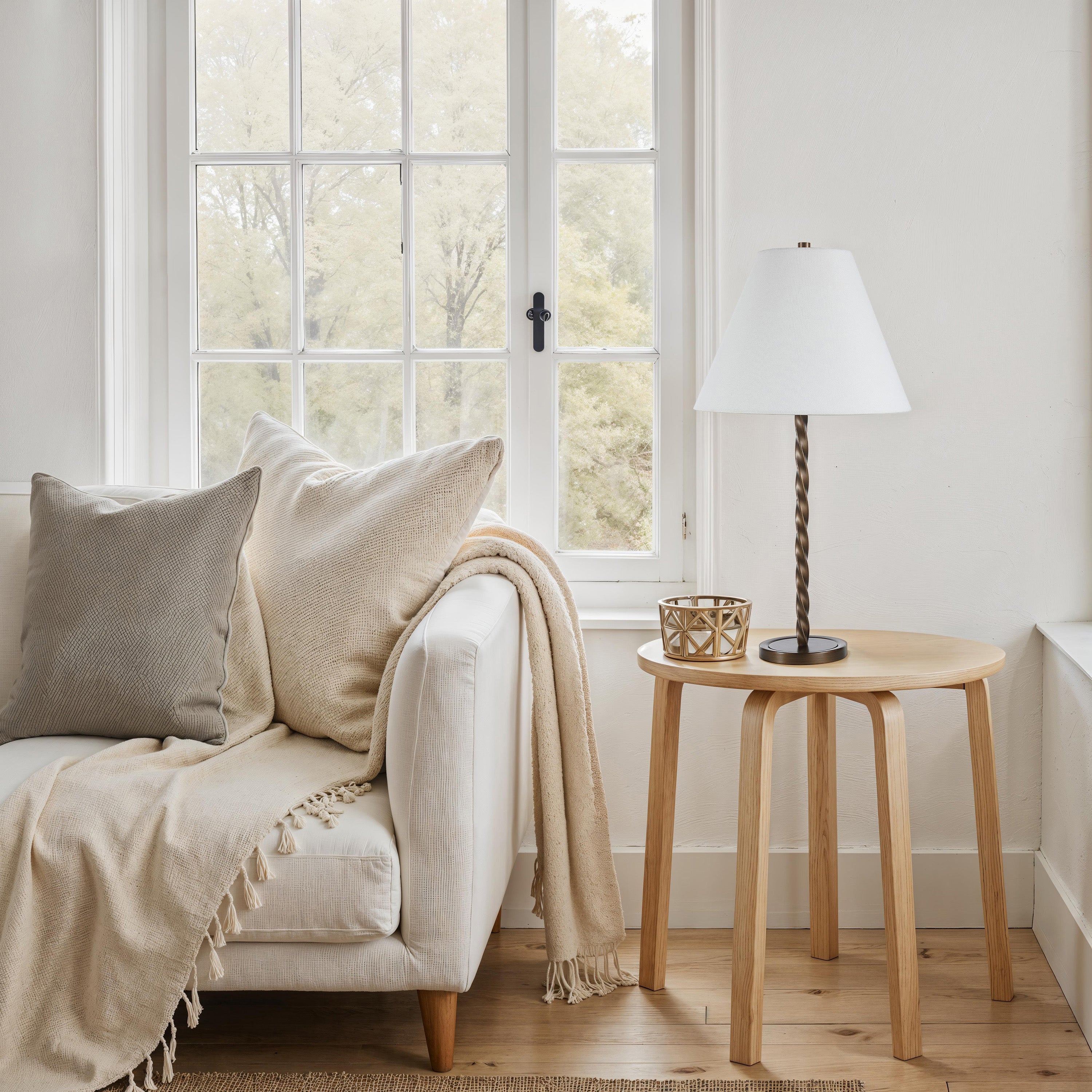 Veria 26.0" Height Table Lamps, Dark Antique Bronze - White Label Lifestyle Image - LPT1364