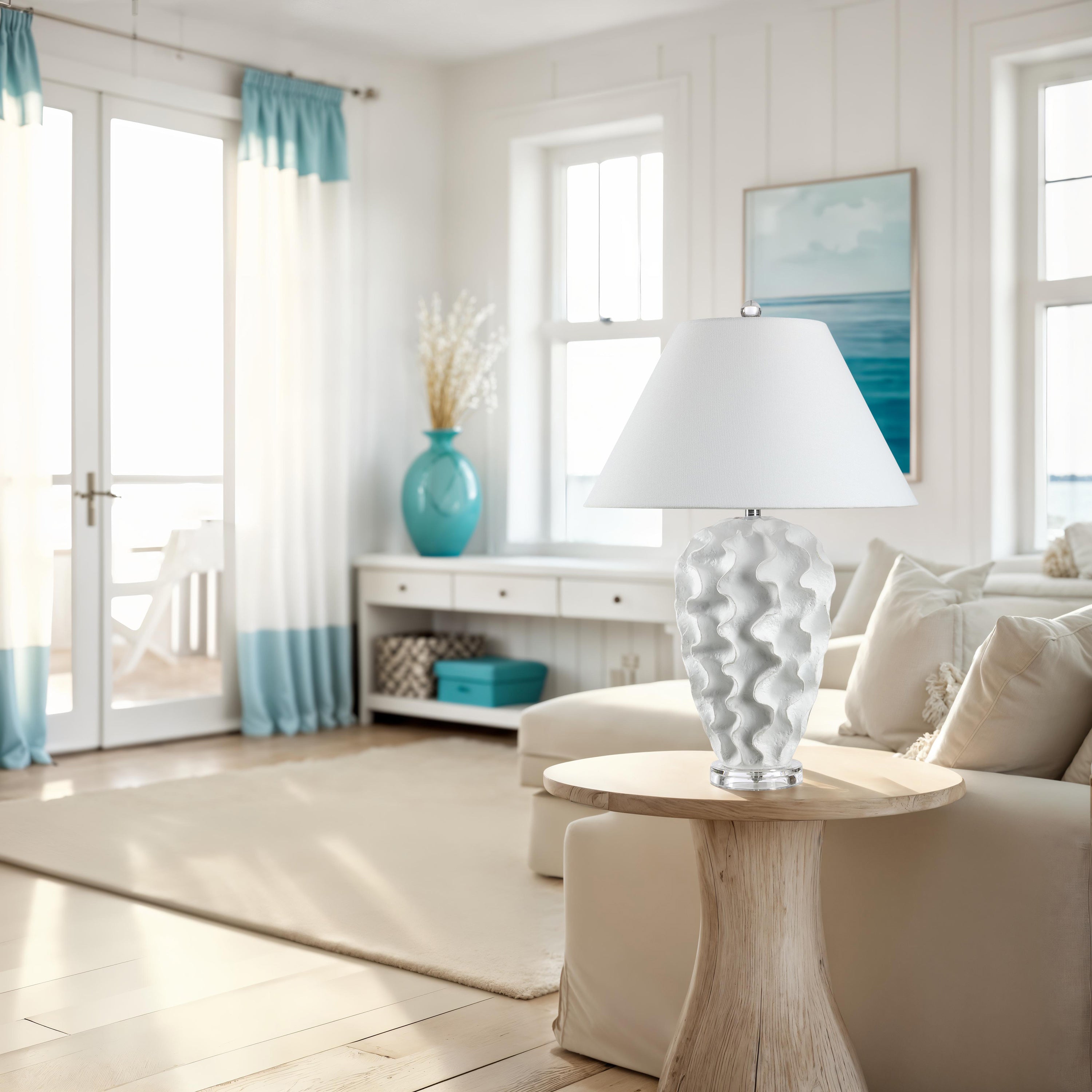 Floris 26.5" Height Table Lamps, White - Lifestyle Image - LPT1406EV