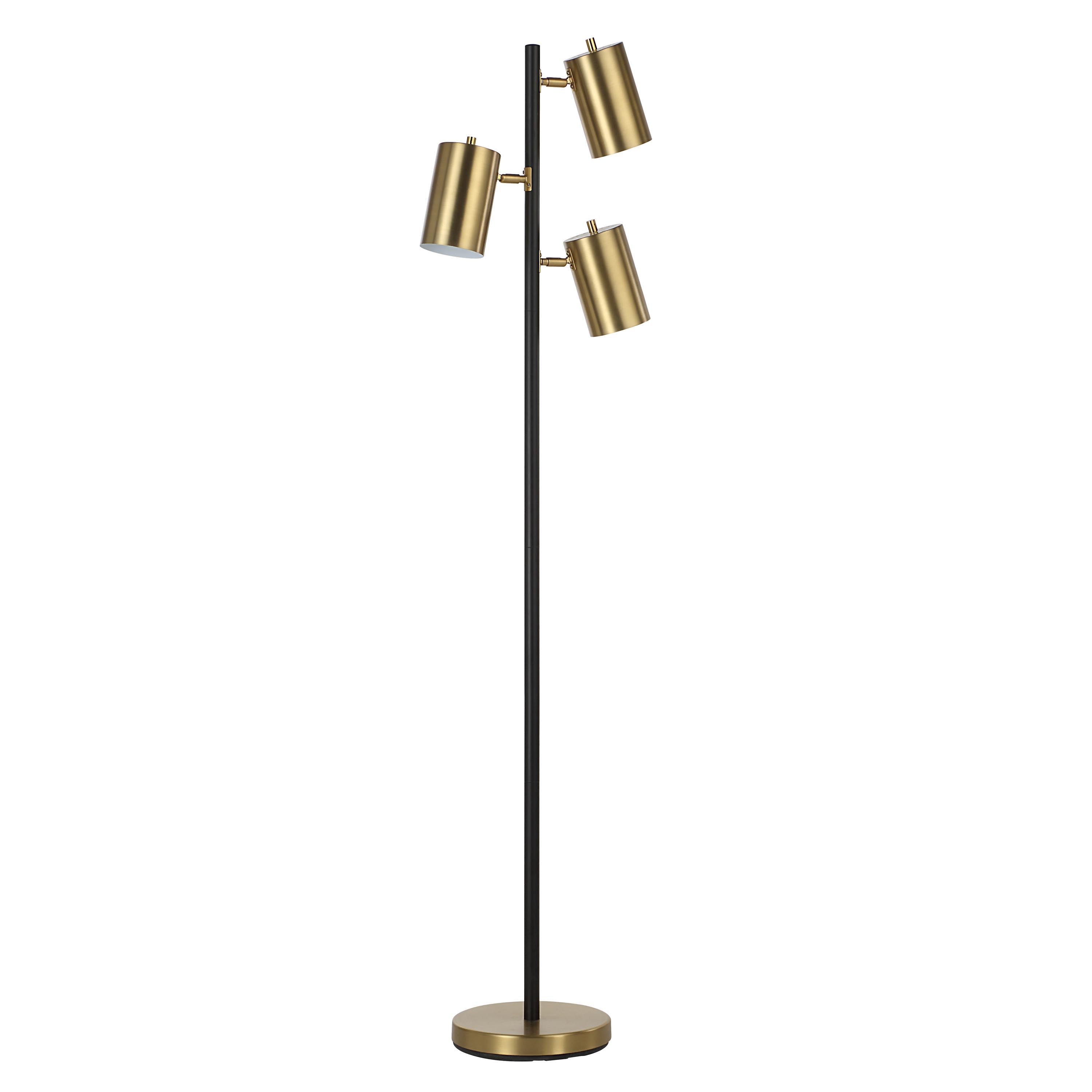 Mosaic 63.5" Height Floor Lamp, Yellow - Angle Image - LPF3171