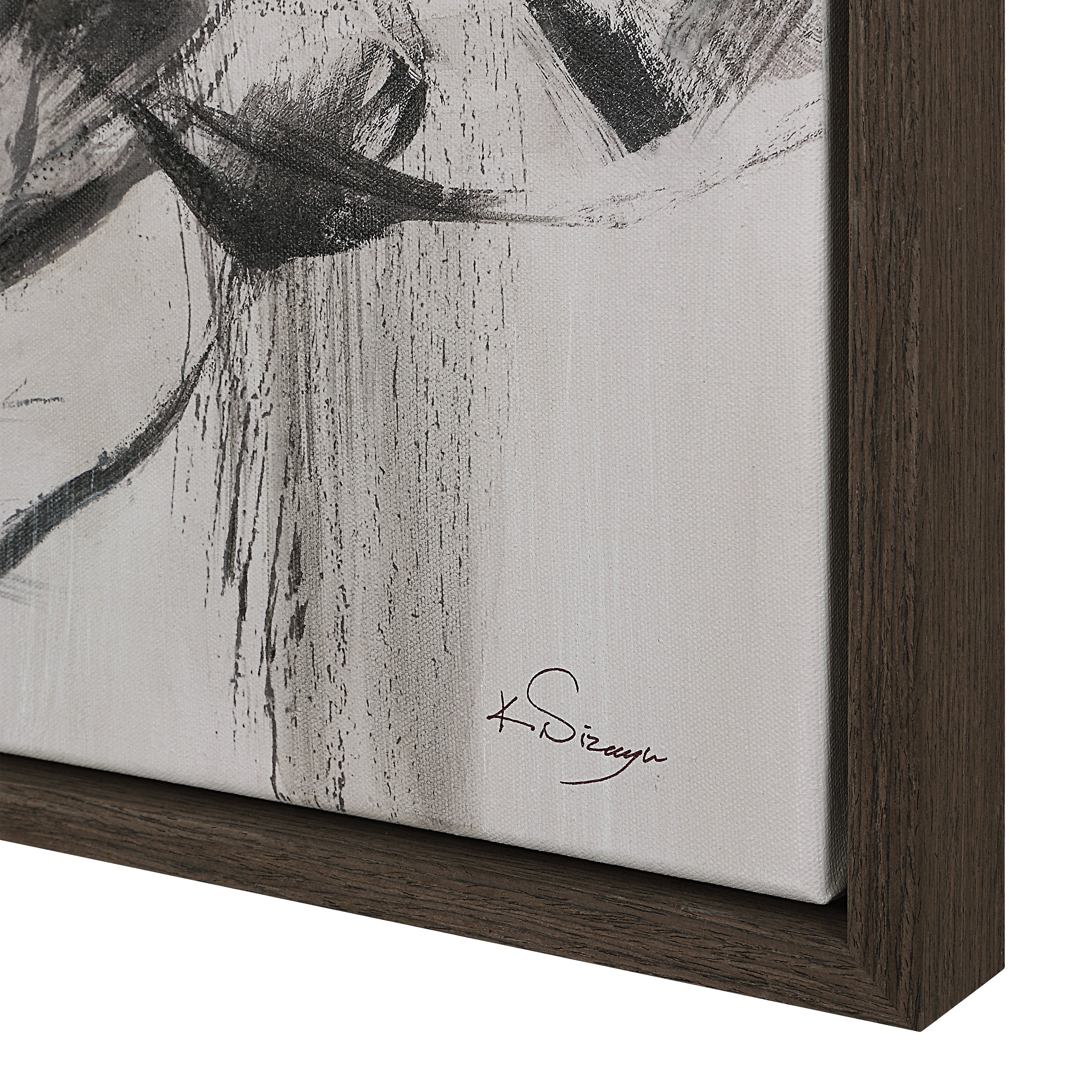 Evelyne 48" H x 36" W Canvas Art, White - Additional Images - OL2184