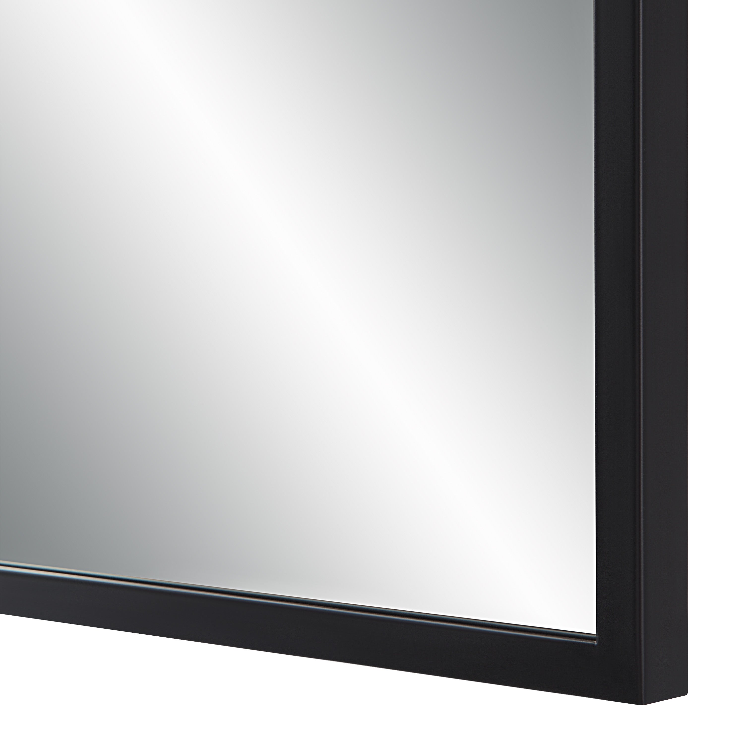 Breda 45" Tall Recatangular Arch Mirror, Matte Black - Detail Image - MT2639