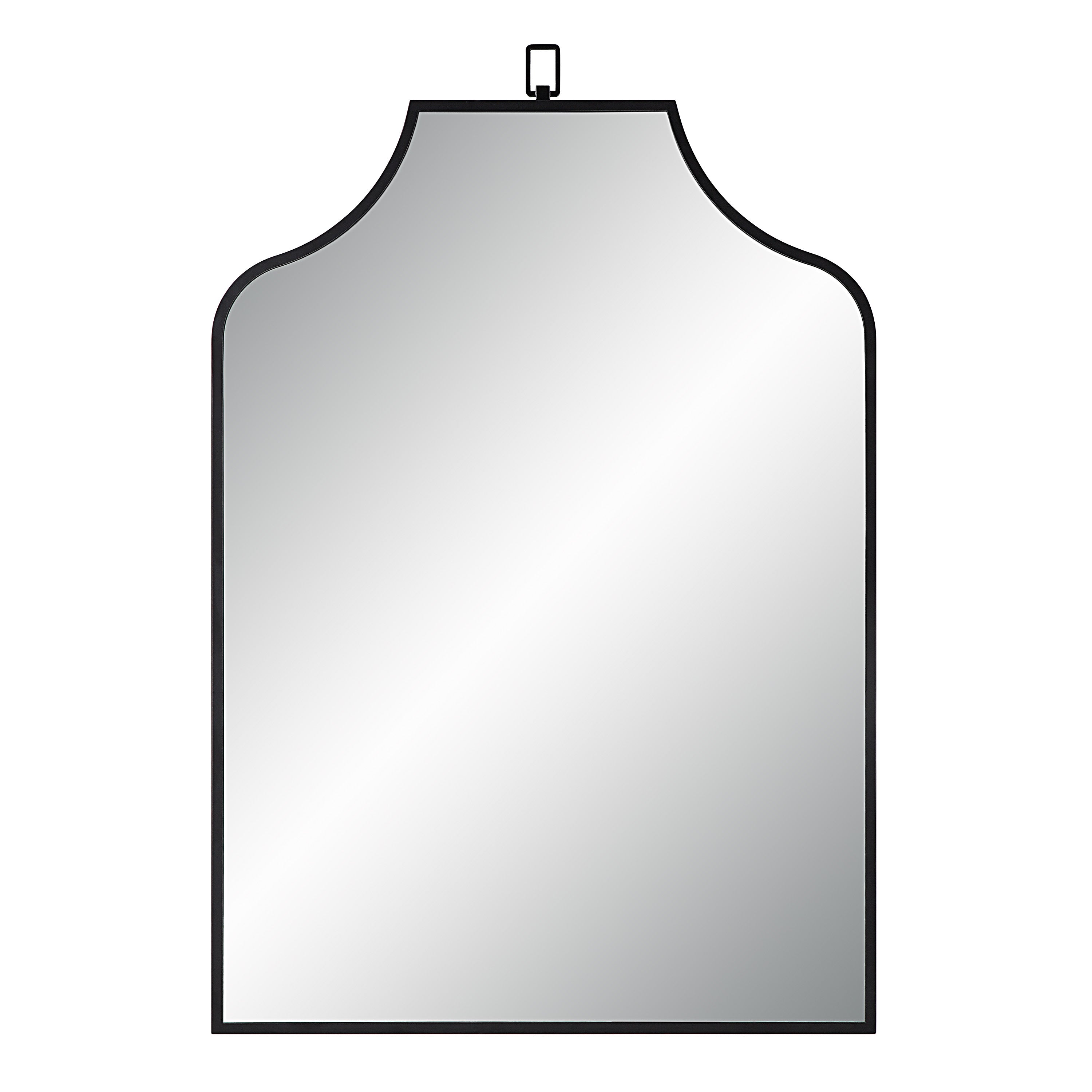 Breda 45" Tall Recatangular Arch Mirror, Matte Black - Main Image - MT2639