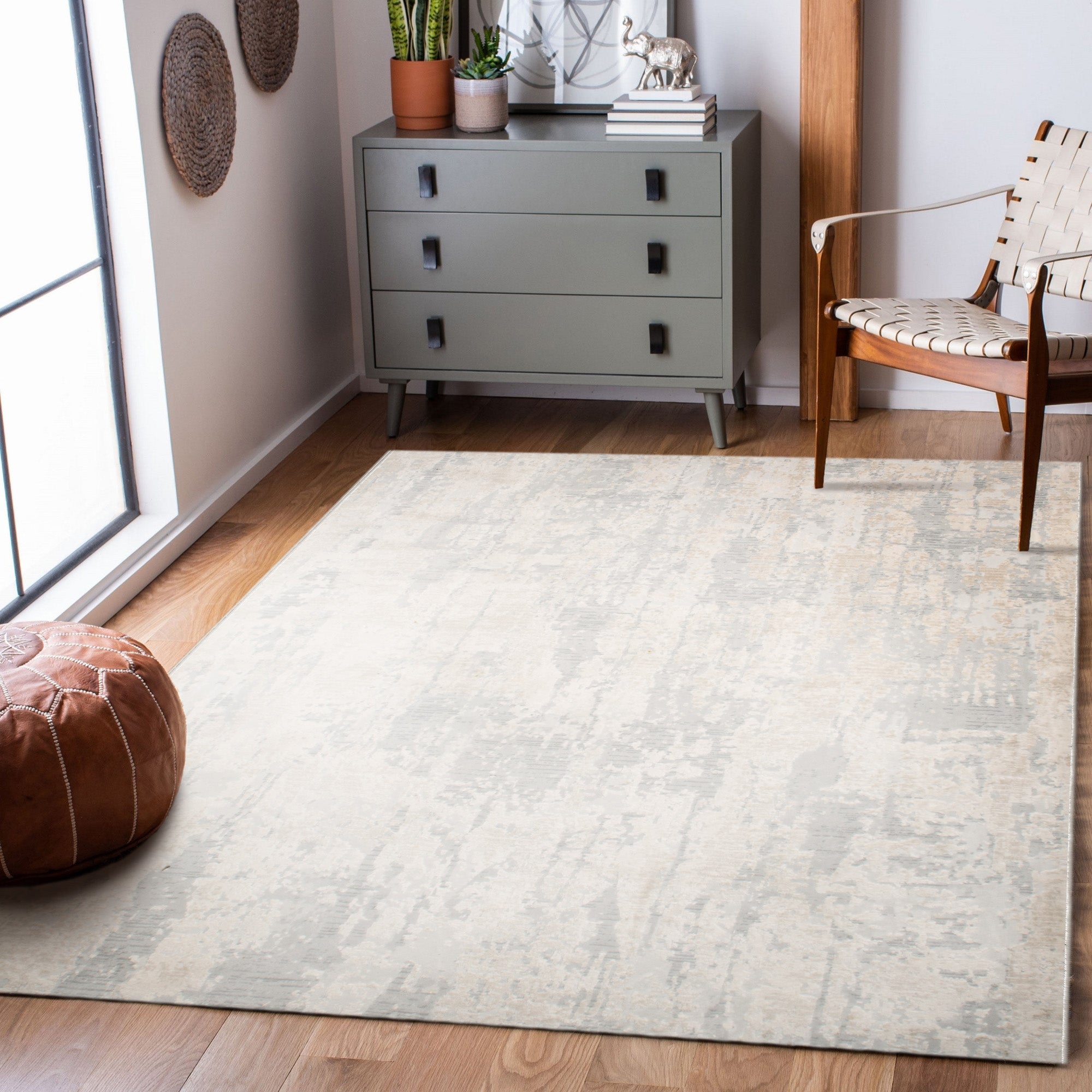 Ariella 3x5 Power loomed Indoor Rug, Cream - Lifestyle Image - RARI-18642-35