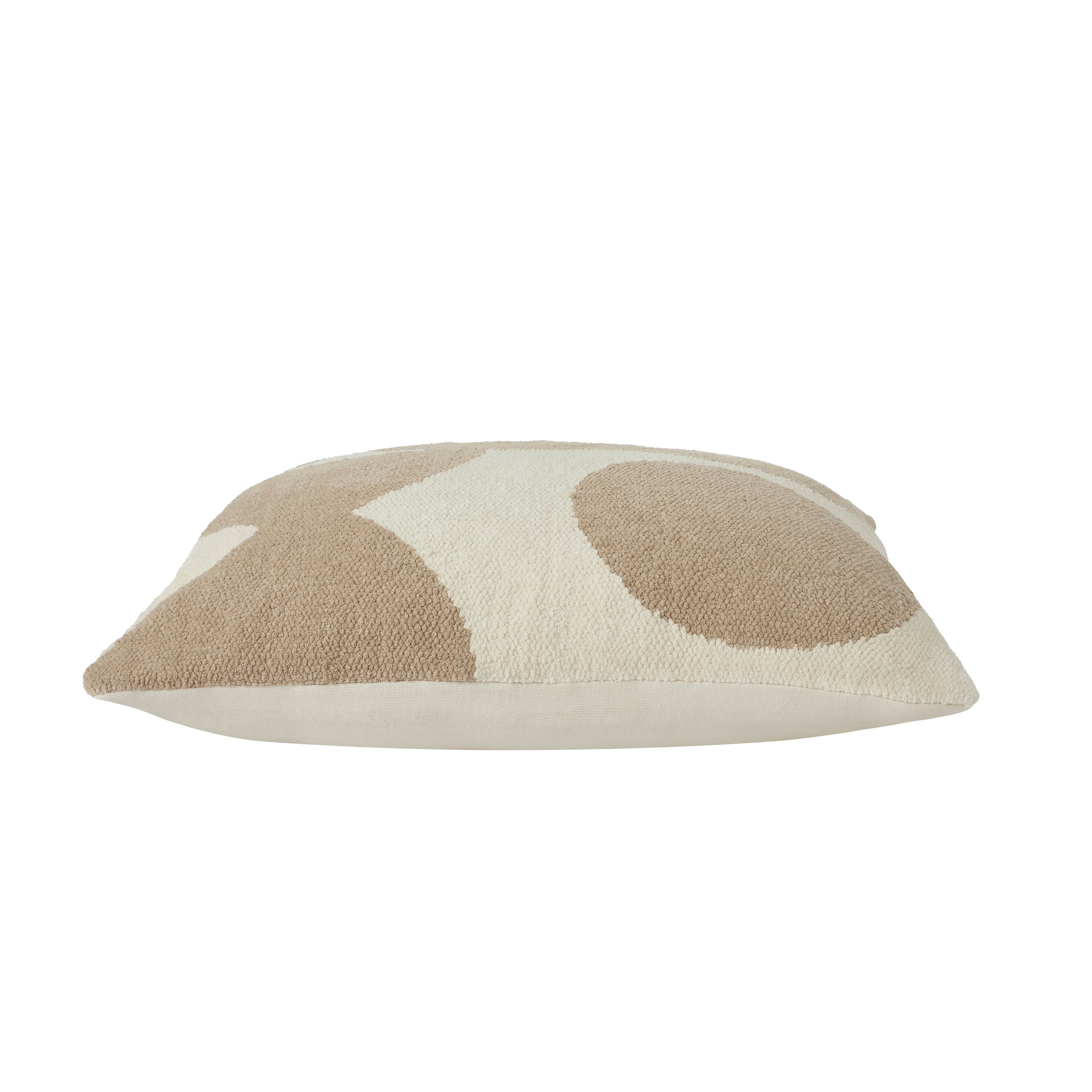 Ferla 20X20 Indoor Pillow, Beige - Angle Image - PWFL1468