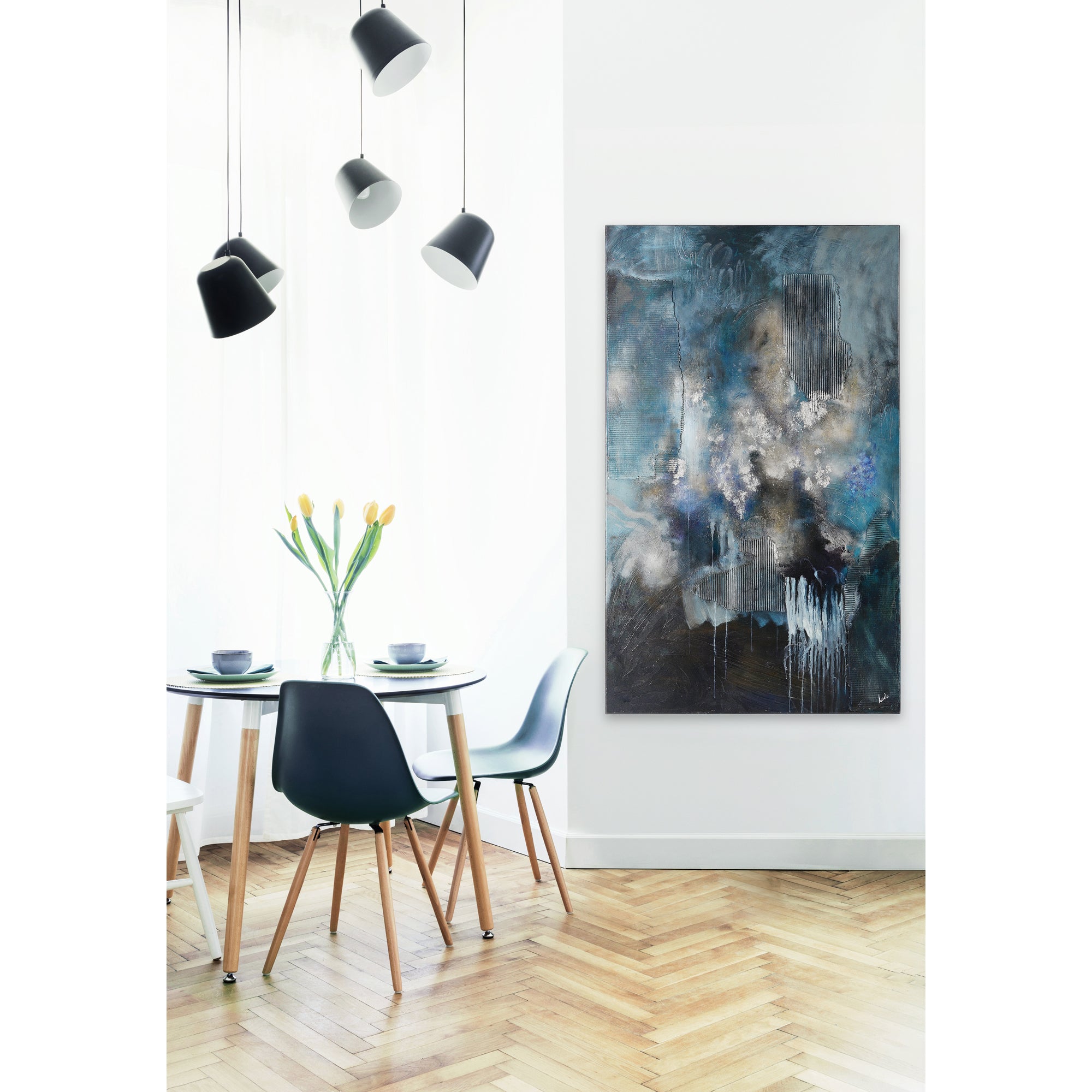 Infusion 40" Wide Canvas Art, Black - Additional Image 3 - OL1985