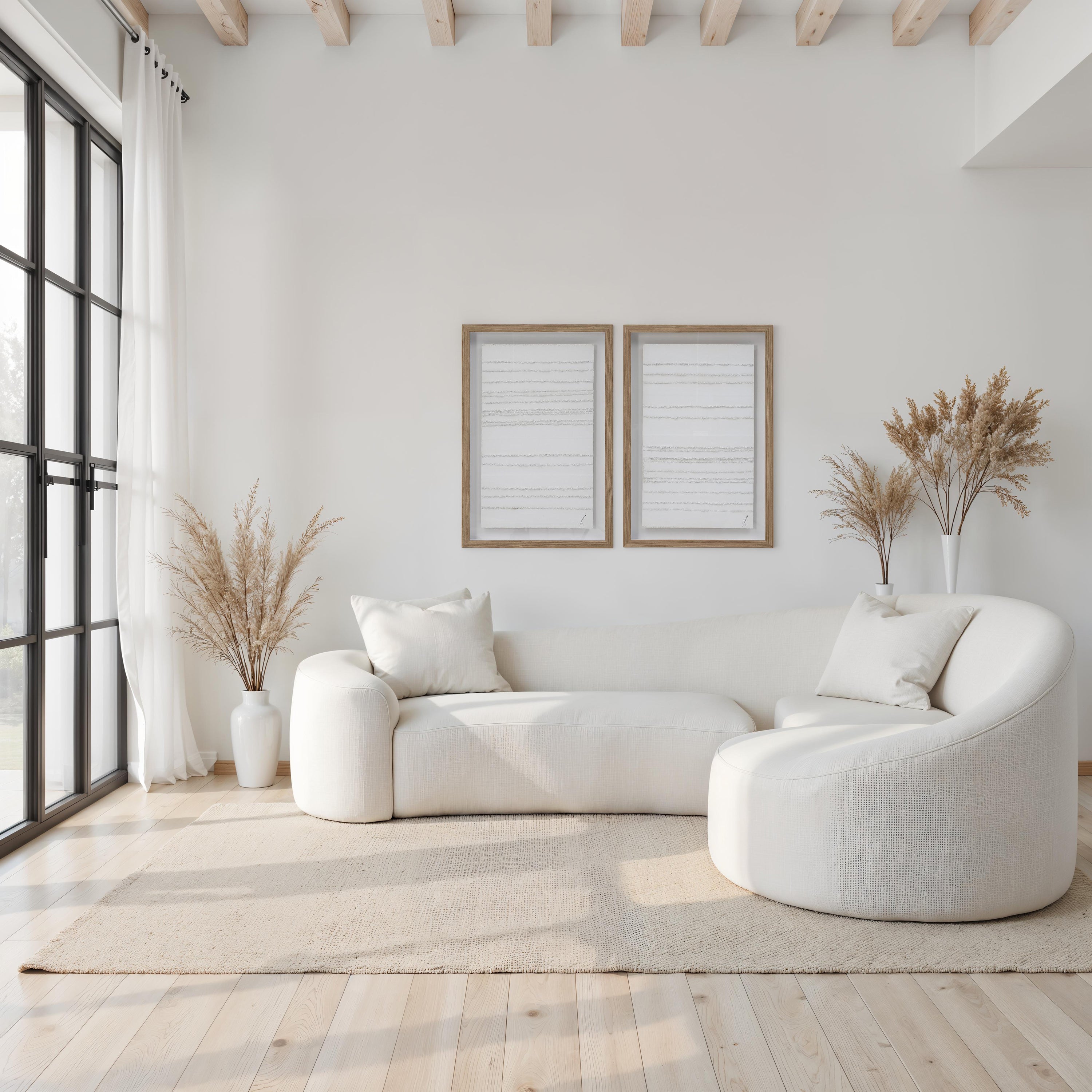 Trax 20.0" Wide Wall Decor, Printed Artwork (2 Piece Set) - White Label Lifestyle Image - W6786