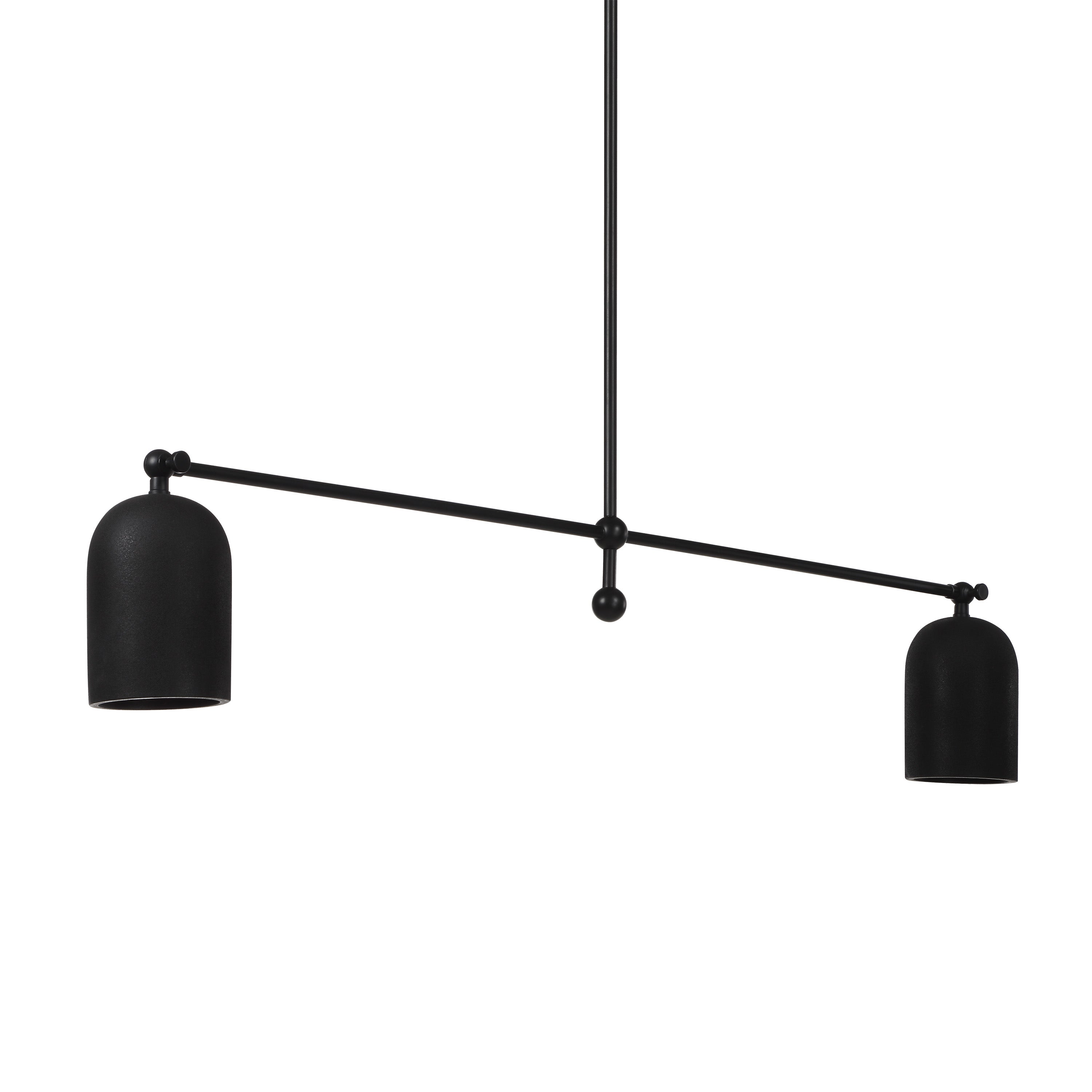 Saskia 69.25" Height Ceiling Fixture, Matte Black - Angle Image - LPC4503