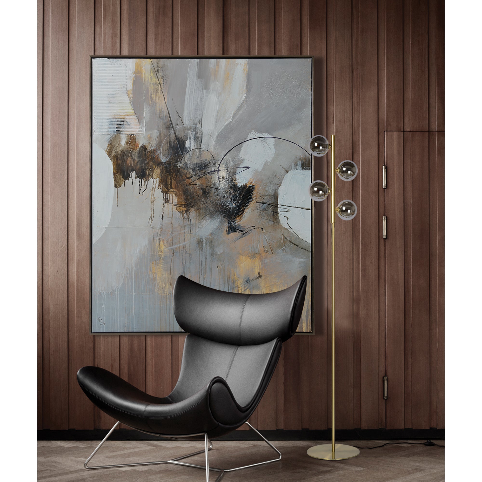 Keys 40" Wide Canvas Art, Grey - Lifestyle Image - OL1960