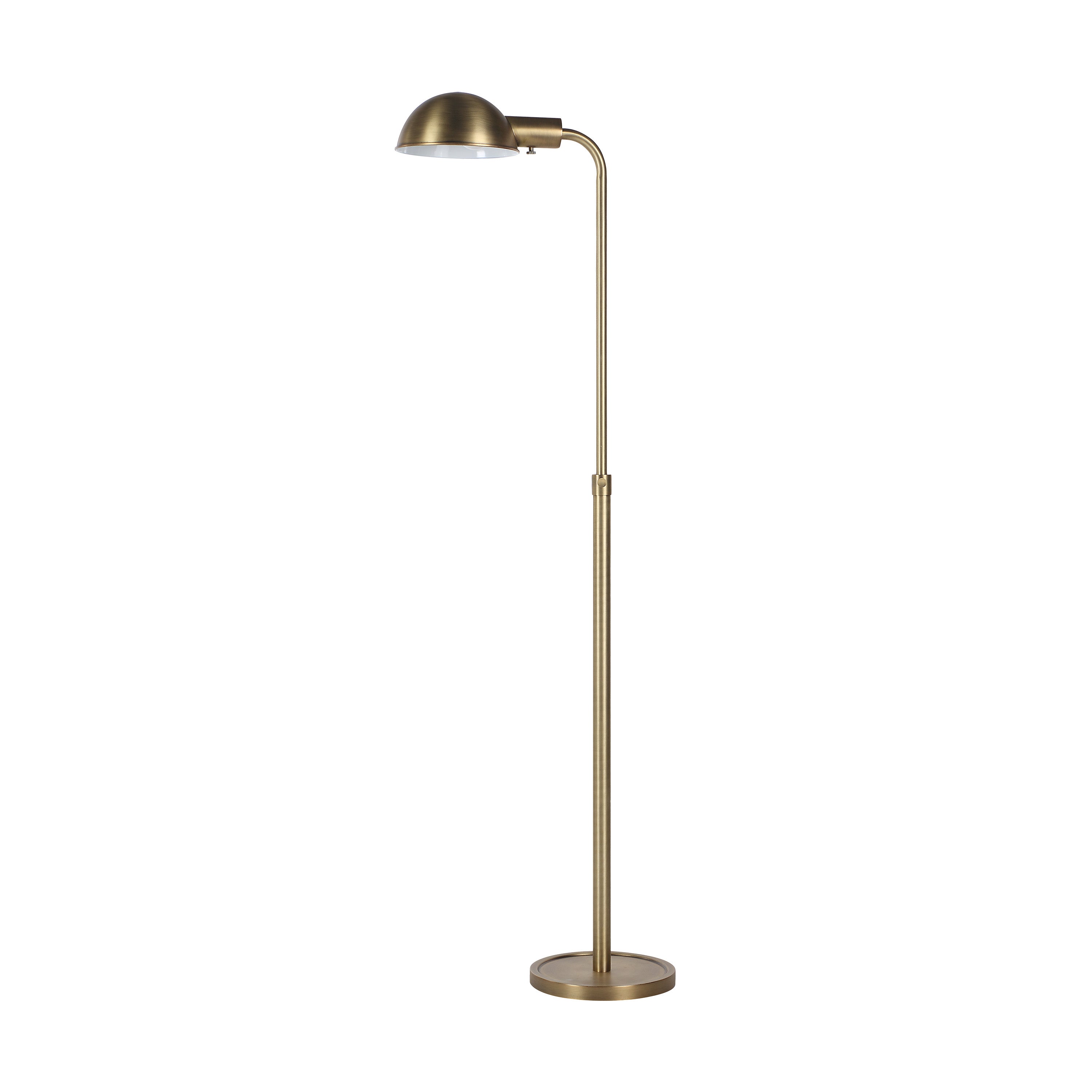 Cos 45-60" ADJ Height Floor Lamp, Dark Antique Brushed Brass - Angle Image - LPF3182